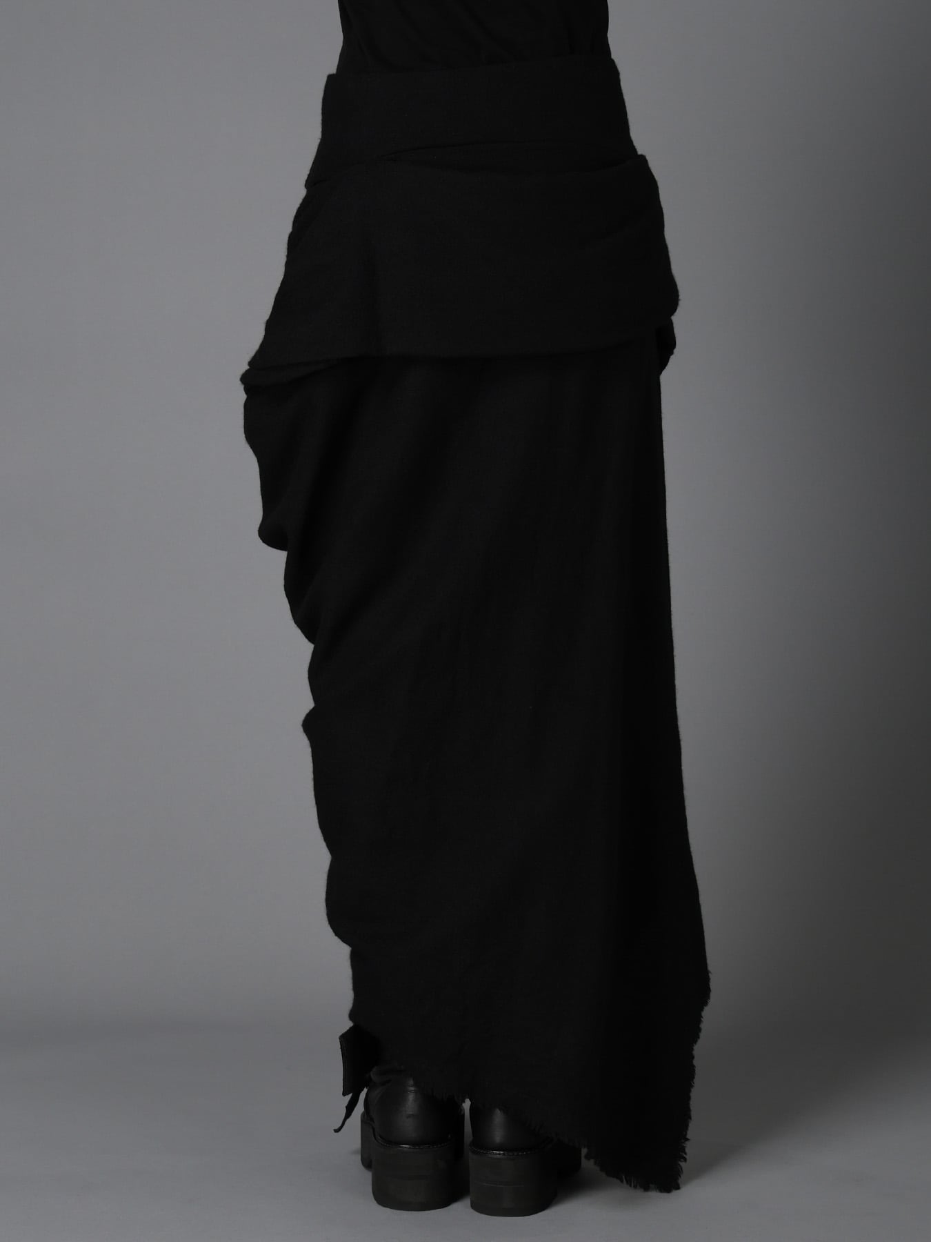 HERRINGBONE DRAPED SKIRT