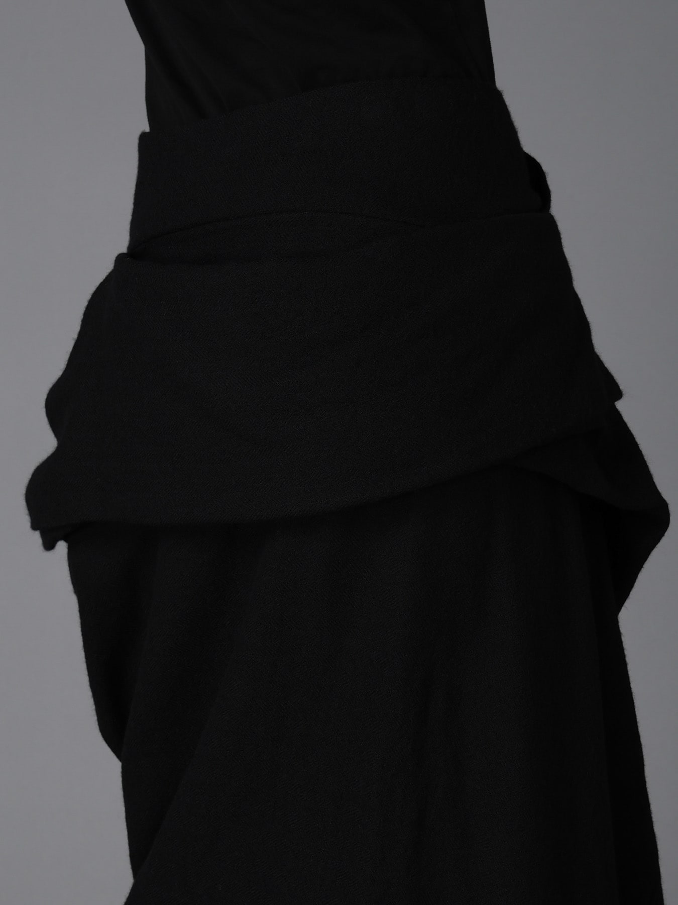 HERRINGBONE DRAPED SKIRT