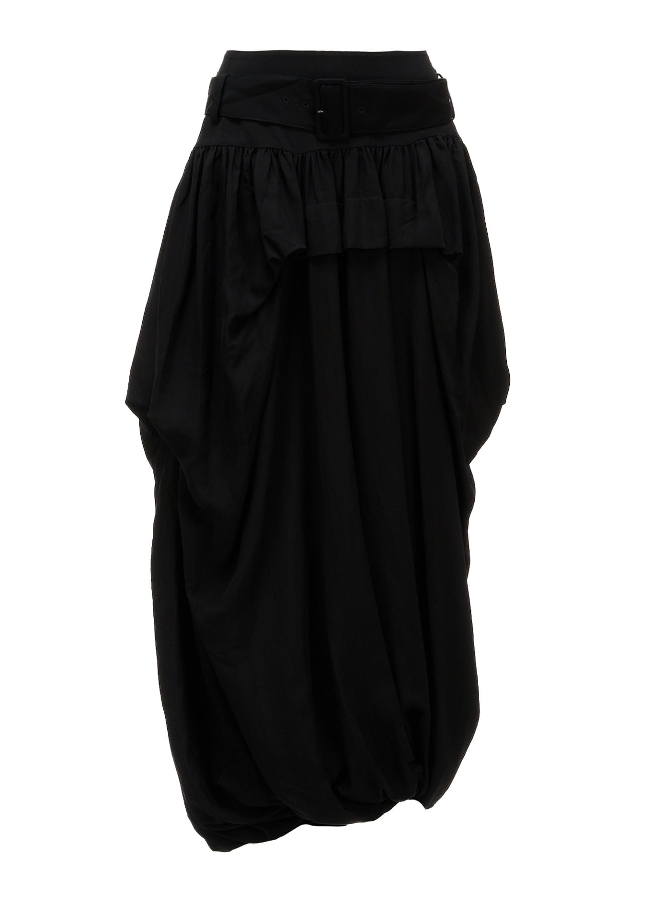 HIGH TWIST GABARDINE BELTED BALLOON SKIRT