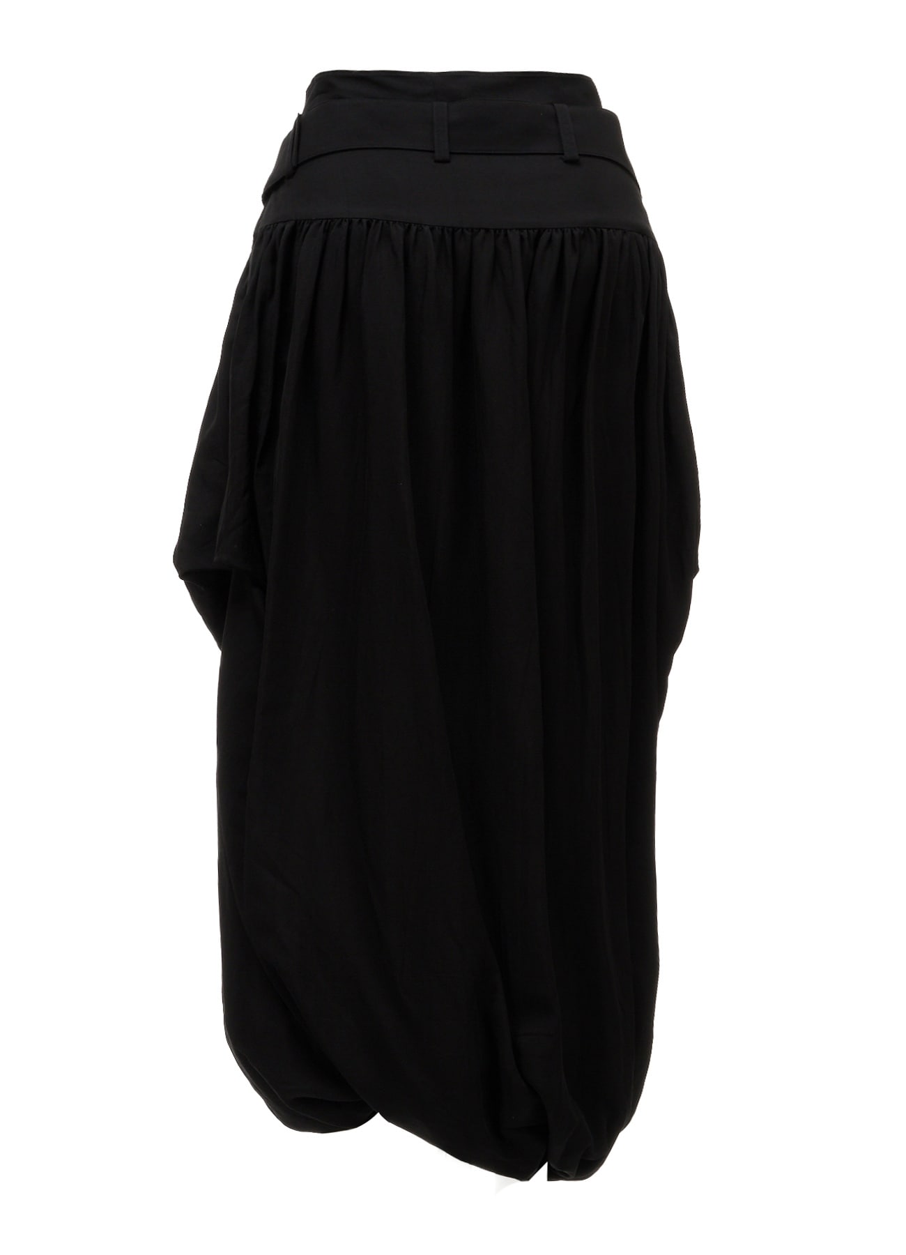 HIGH TWIST GABARDINE BELTED BALLOON SKIRT
