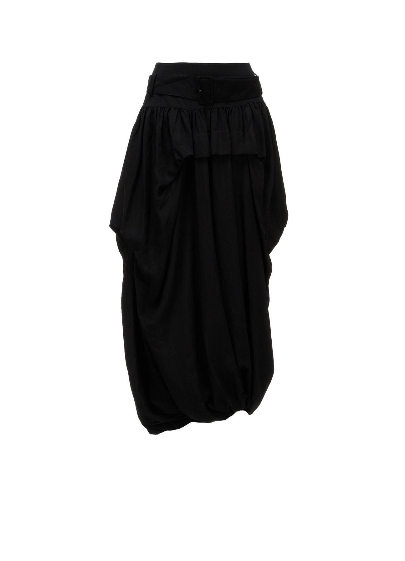 HIGH TWIST GABARDINE BELTED BALLOON SKIRT