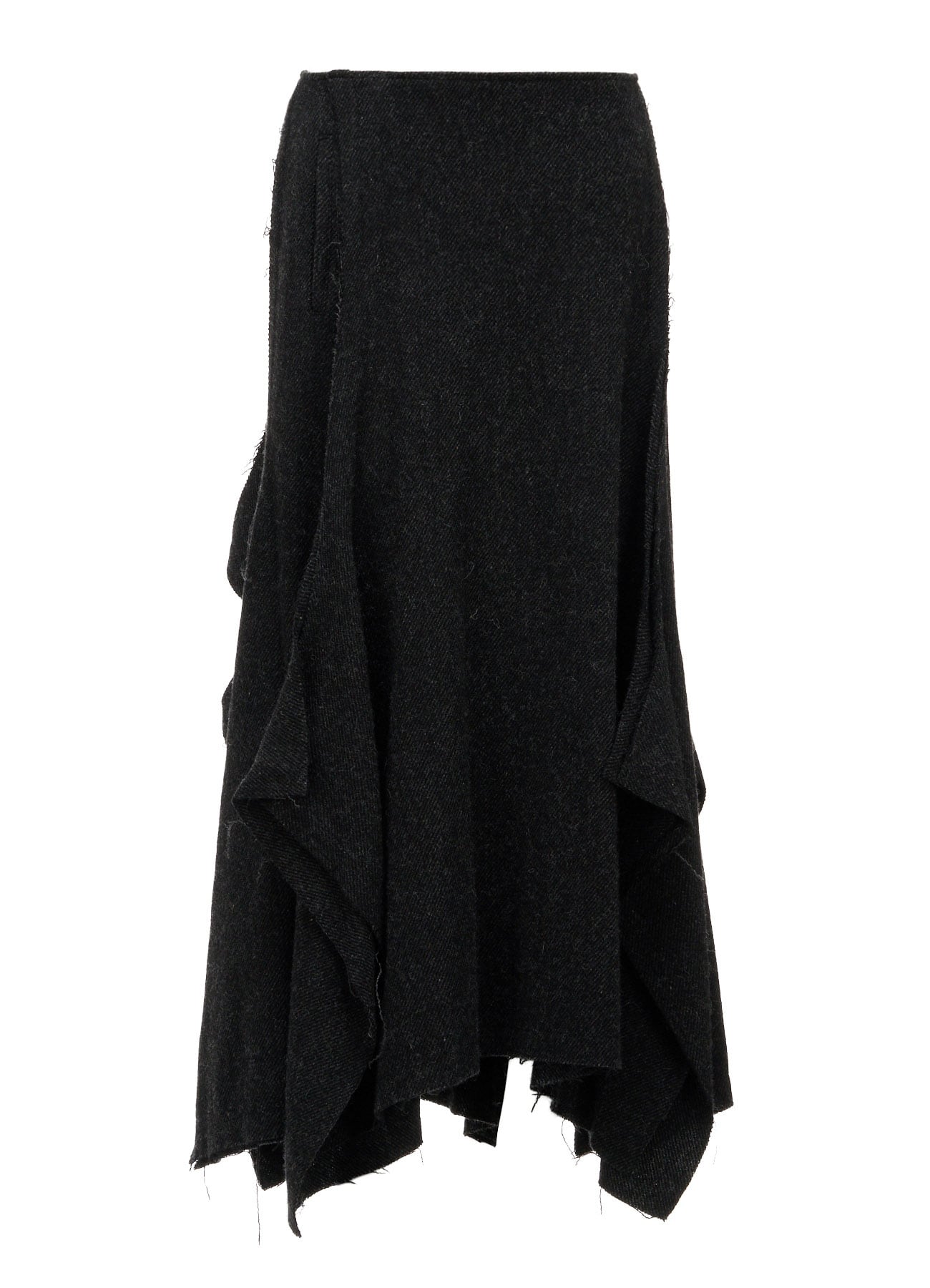 TOP DYED TWEED FLARED PANEL SKIRT B