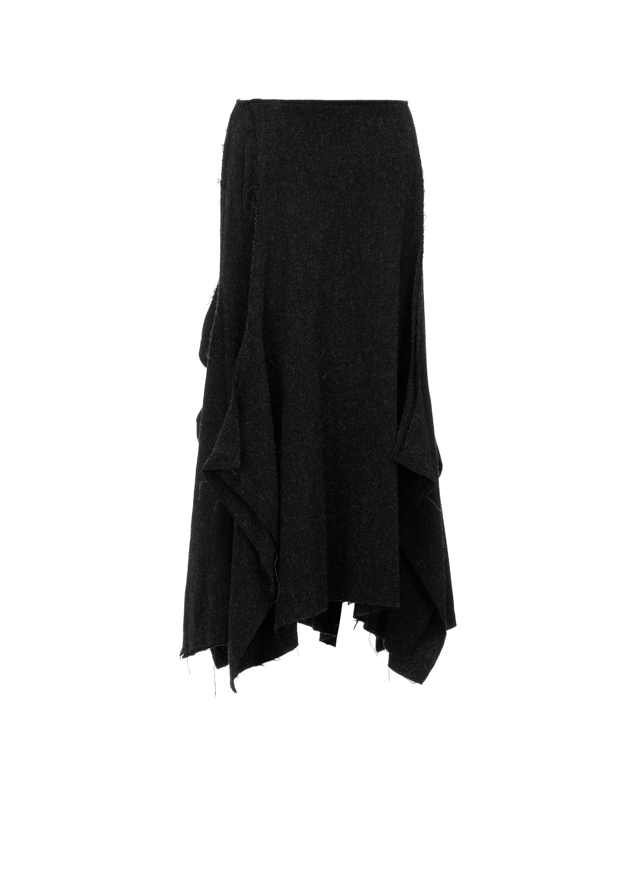 TOP DYED TWEED FLARED PANEL SKIRT B