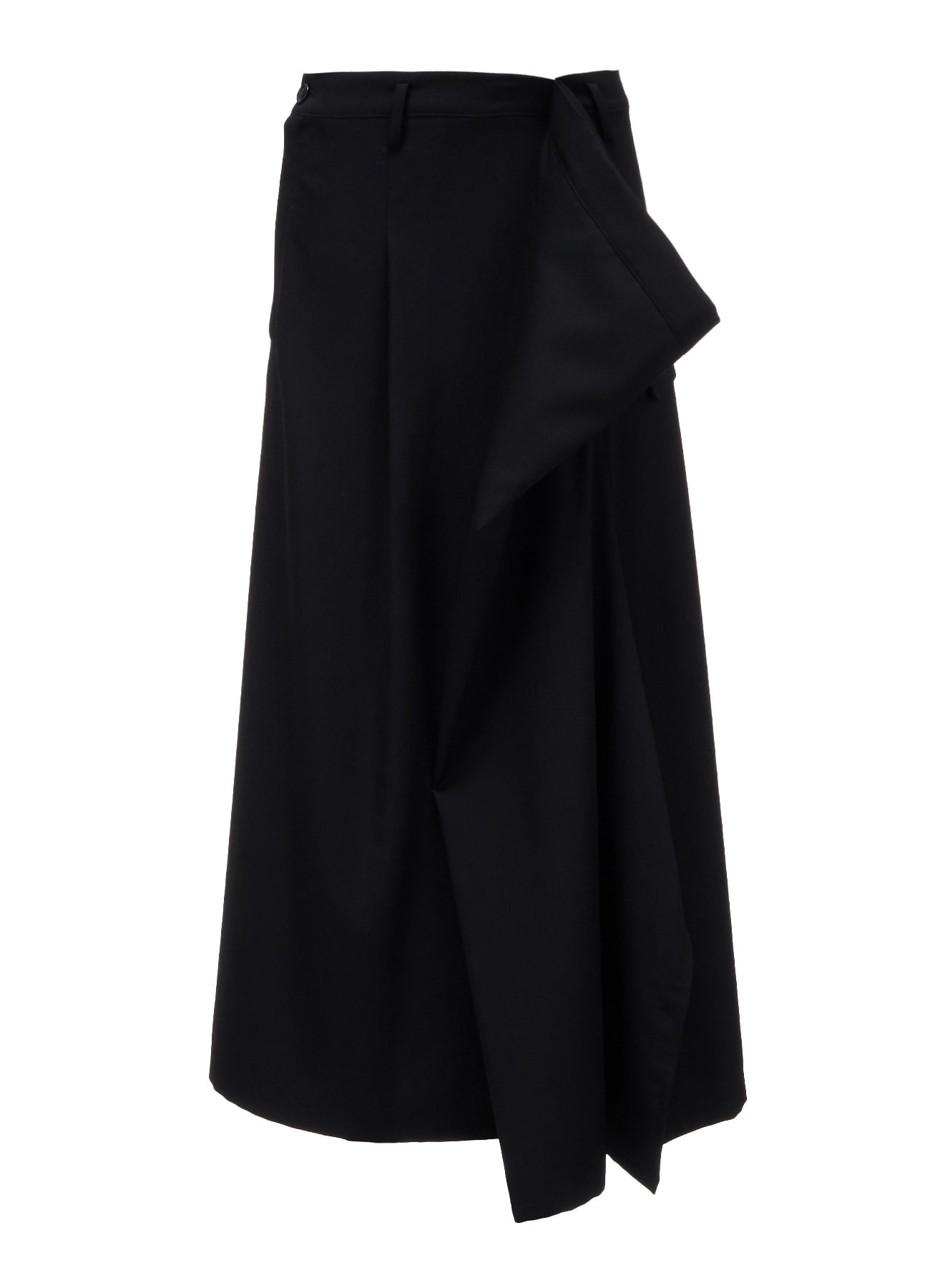 WOOL GABARDINE  SIDE DRAPED SKIRT