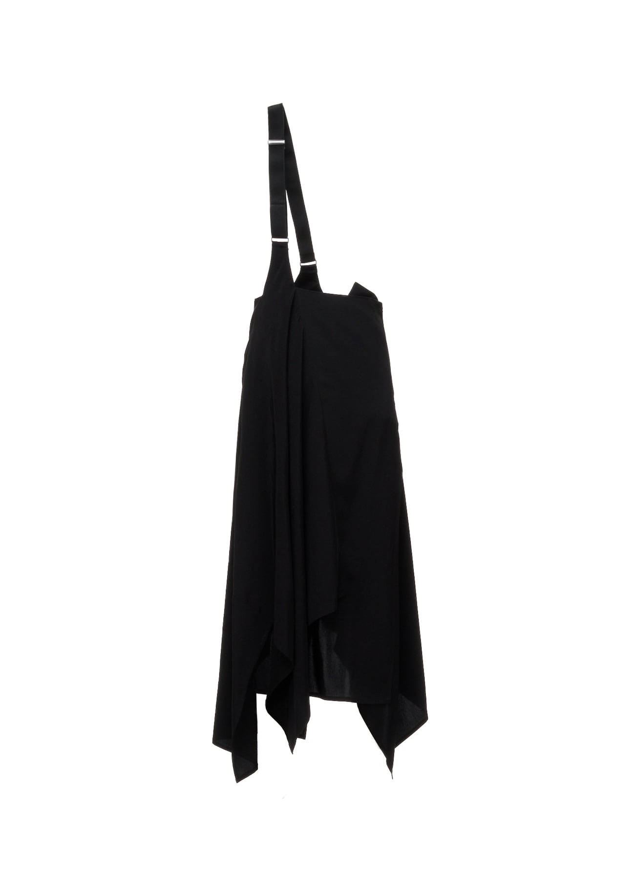 TA/PE CREPE DE CHINE ONE-SHOULDER ASYMMETRIC SKIRT(S Black): LIMI TA/PE CREPE DE CHINE ONE-SHOULDER ASYMMETRIC SKIRT(S Black): LIMI