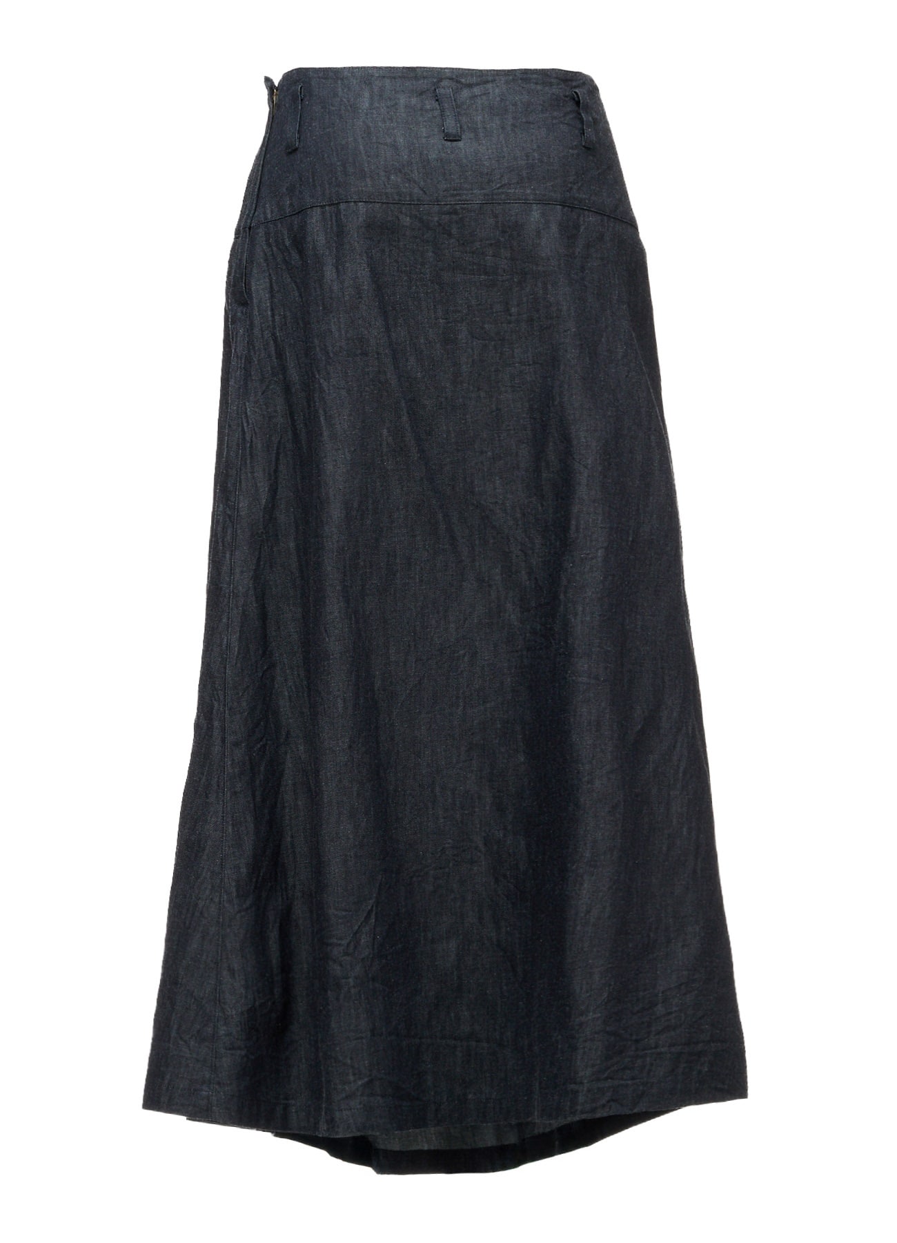 LIMI feu ヨウジヤマモト ワイズ　デニム　タイトスカート　ダブルウエスト 6OZ DENIM SIDE DRAPED SKIRT(S Indigo): LIMI feu｜THE SHOP YOHJI