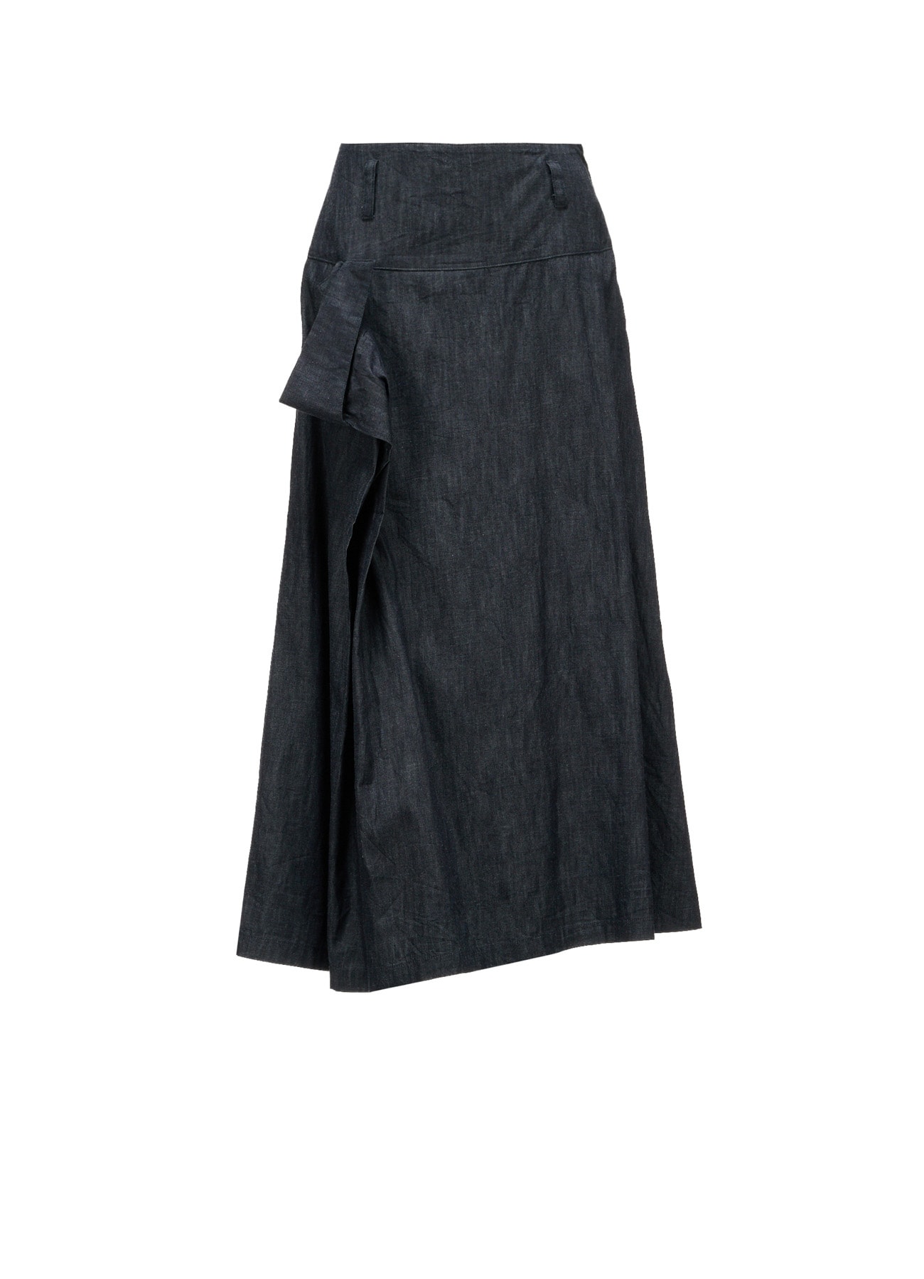 6OZ DENIM SIDE DRAPED SKIRT