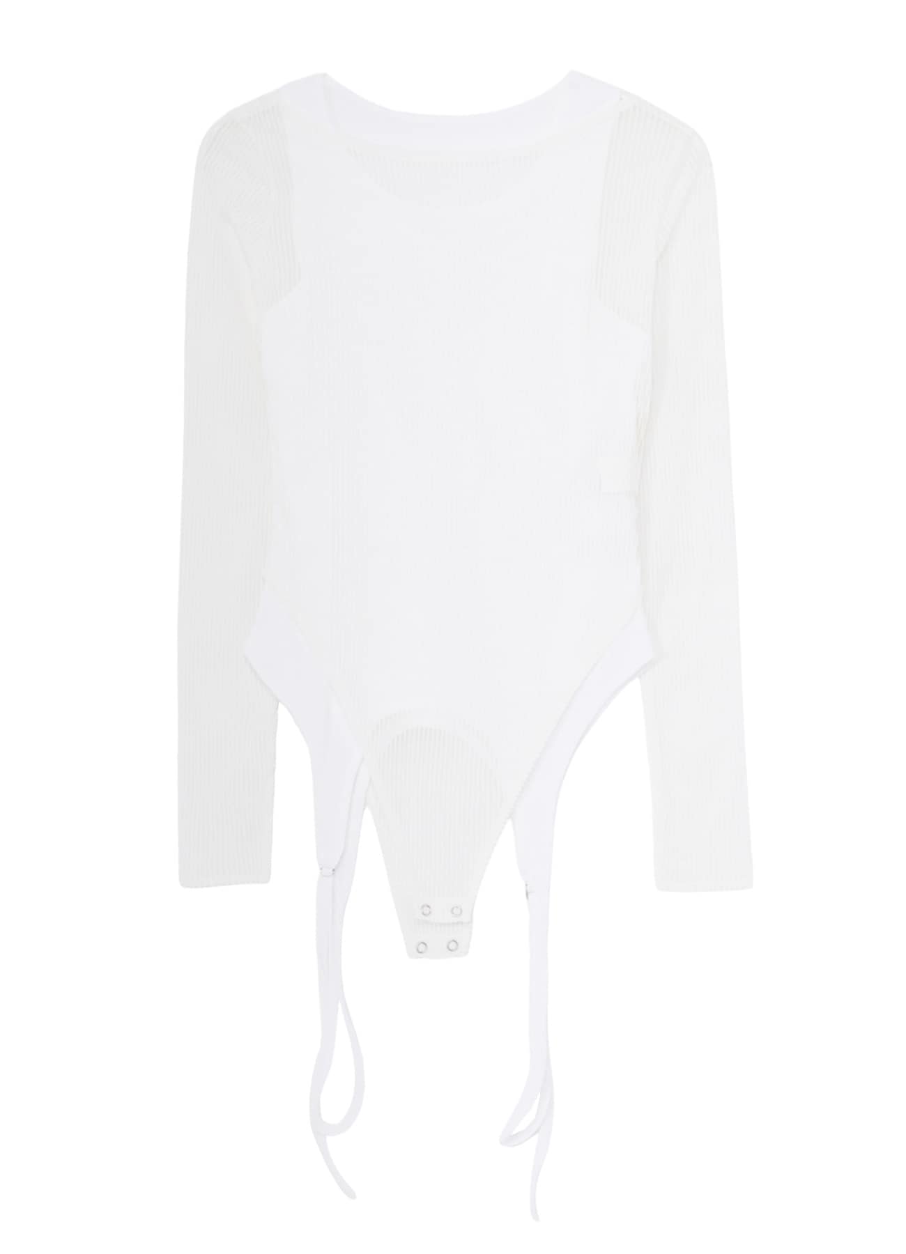 STRIPE TULLE  LAYERED BODYSUIT