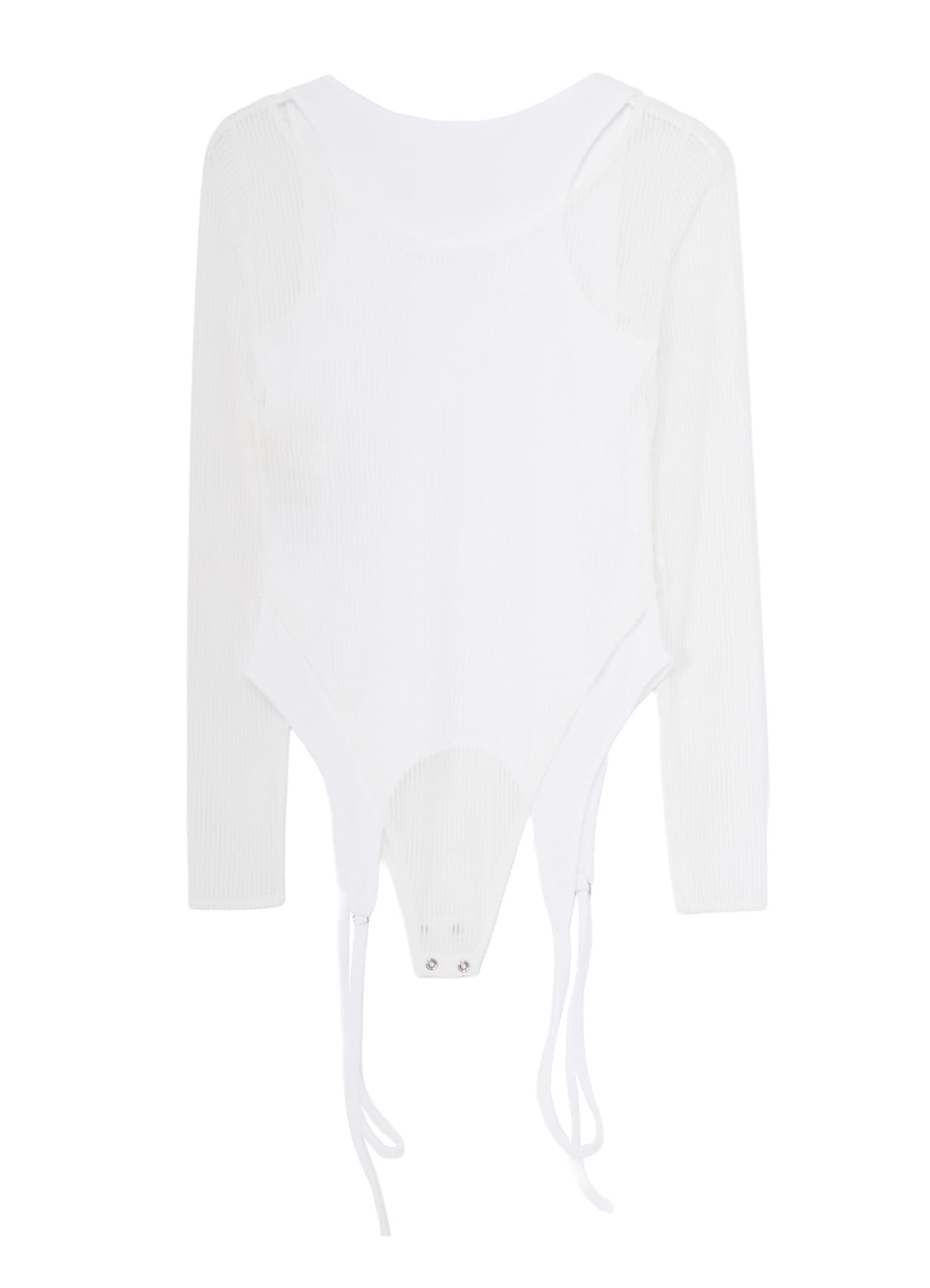 STRIPE TULLE  LAYERED BODYSUIT