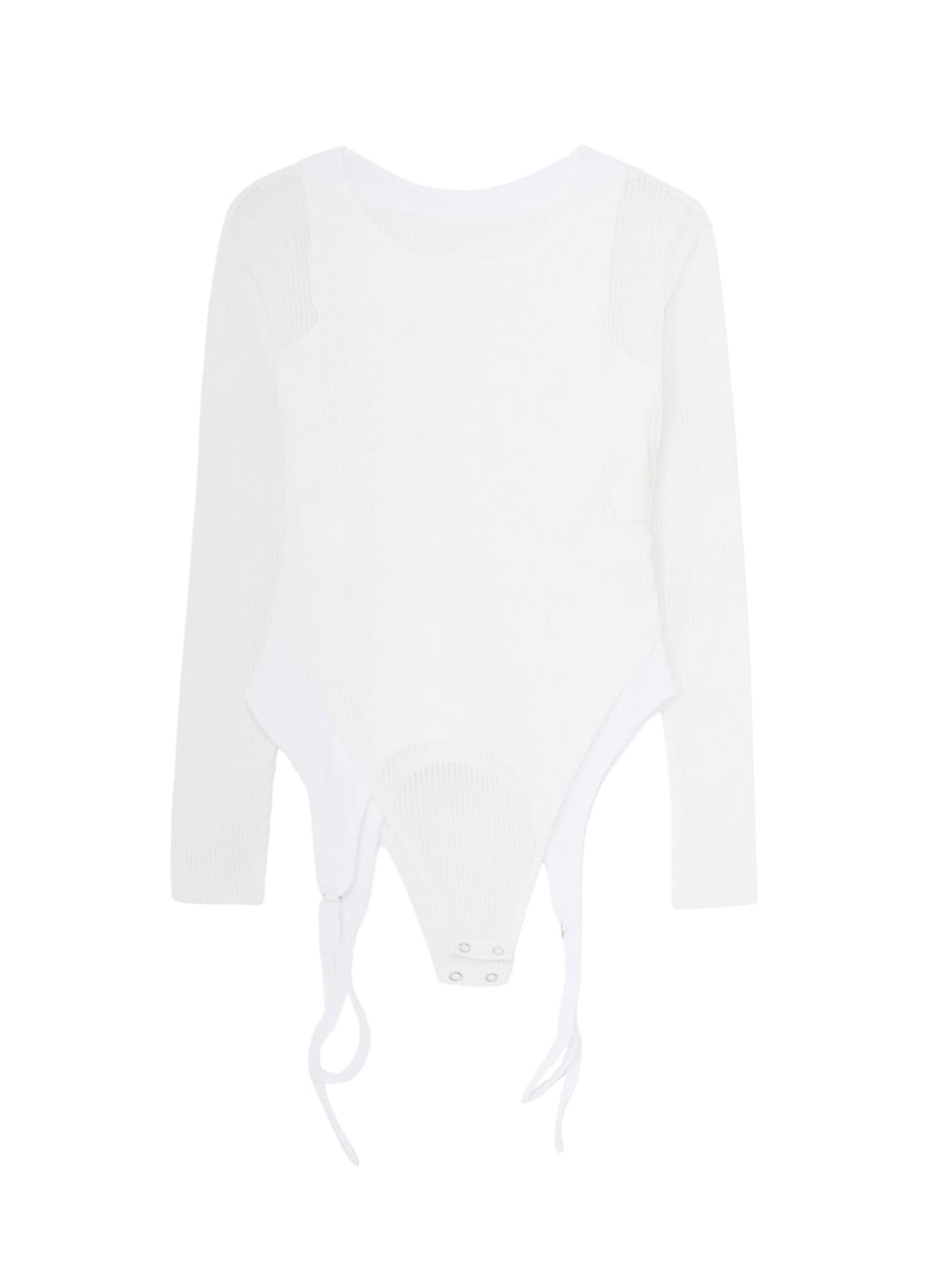 STRIPE TULLE  LAYERED BODYSUIT