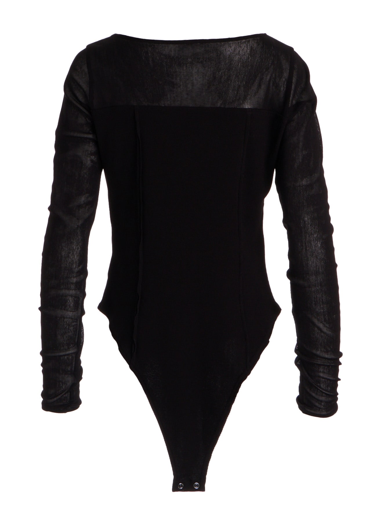 RIB KNIT+TULLE BUSTIER BODYSUIT