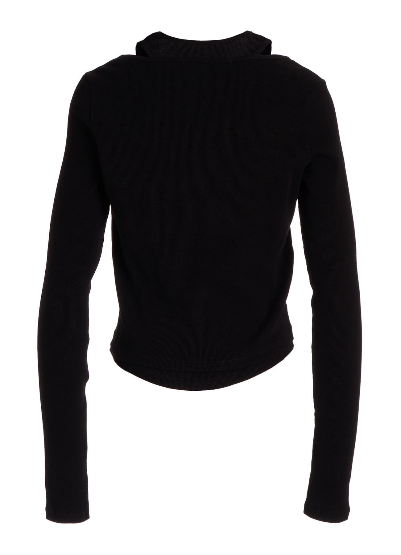C/ RIB LAYERED CARDIGAN T