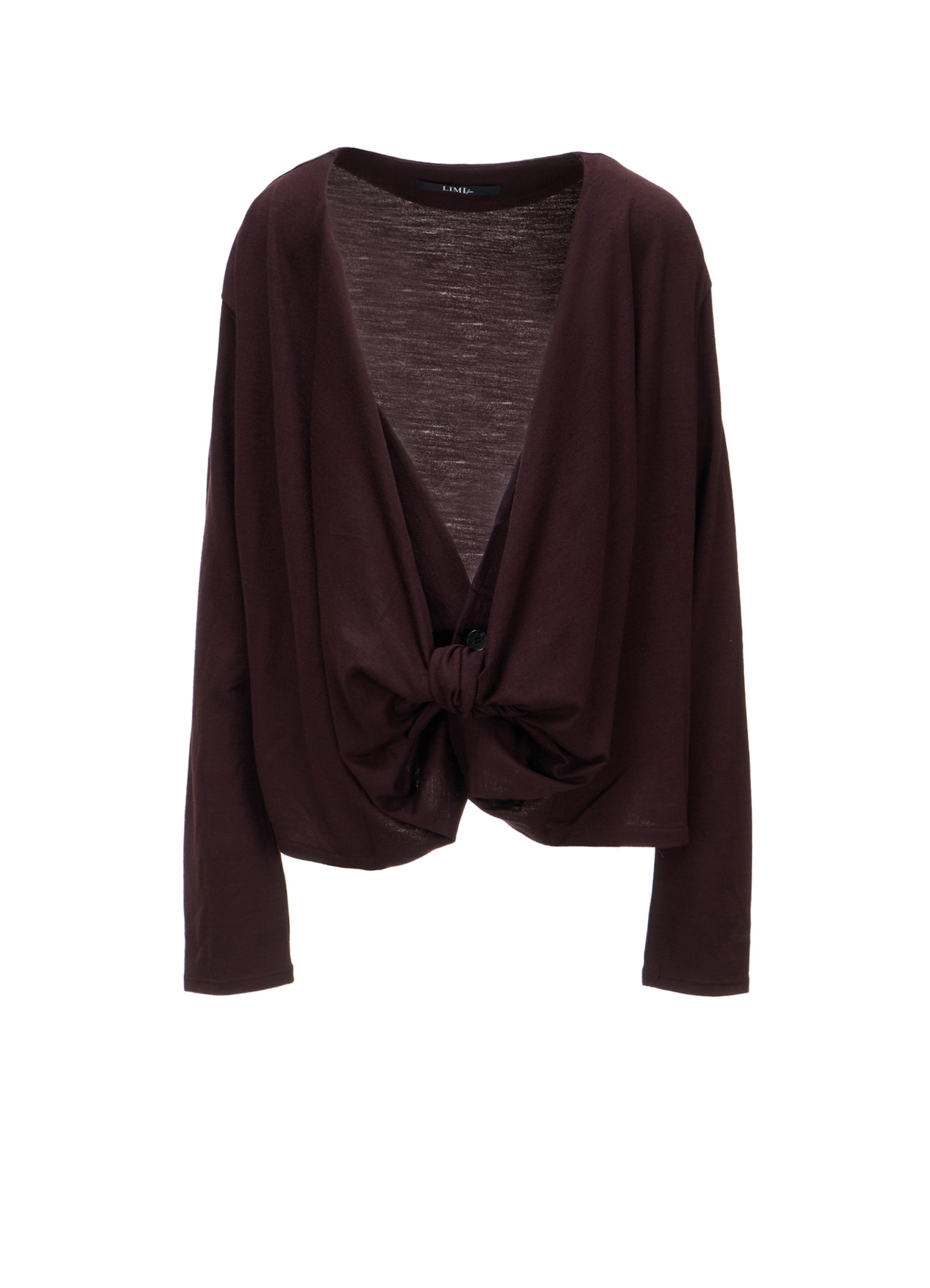 W/ SINGLE JERSEY KNOT DETAIL CARDIGAN