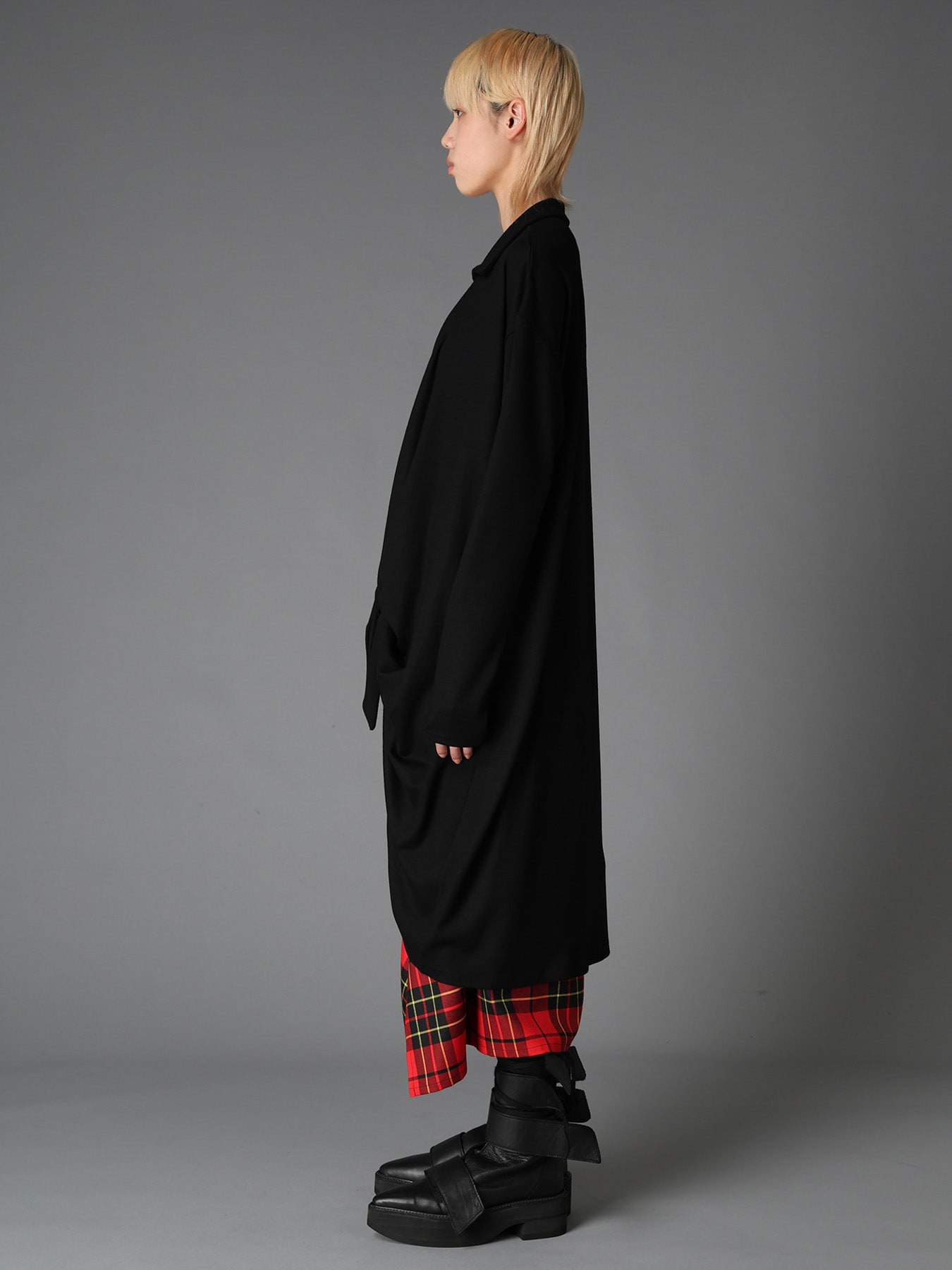 W/ SINGLE JERSEY KNOT DETAIL LONG CARDIGAN