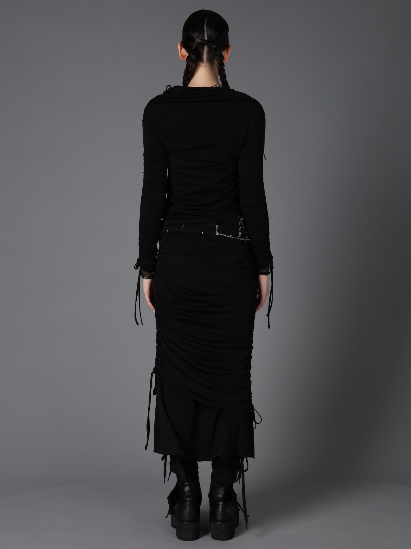 BIAS JERSEY GATHERED SLIM T