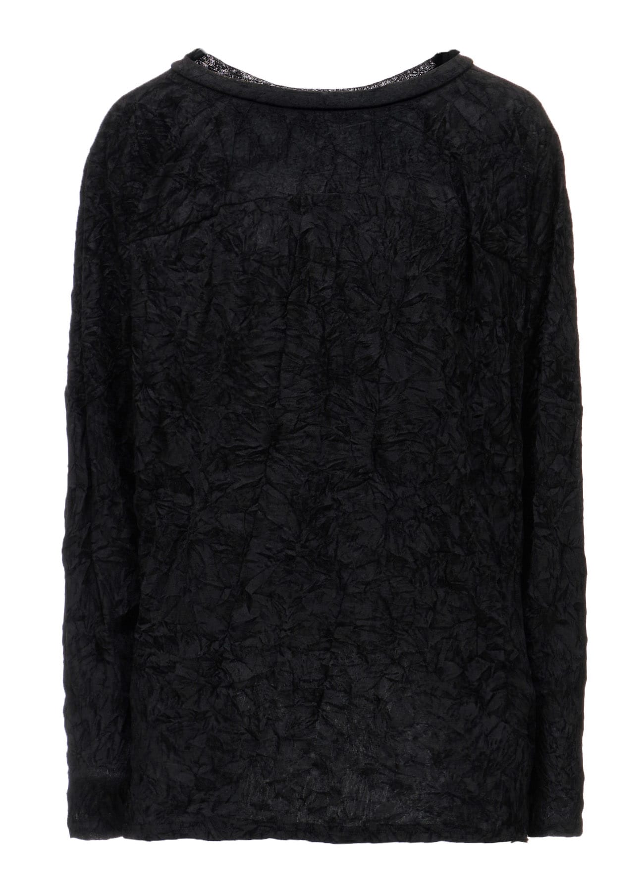 FLOCKED TULLE BALLOON LONG SLEEVE T