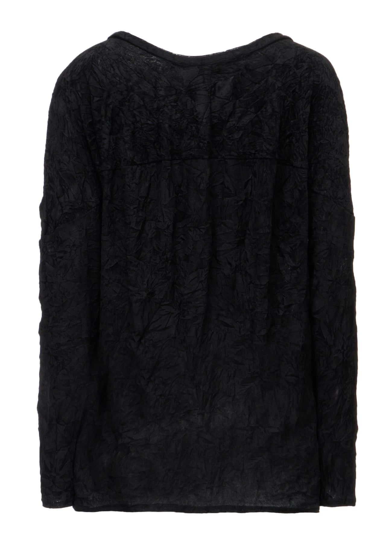 FLOCKED TULLE BALLOON LONG SLEEVE T