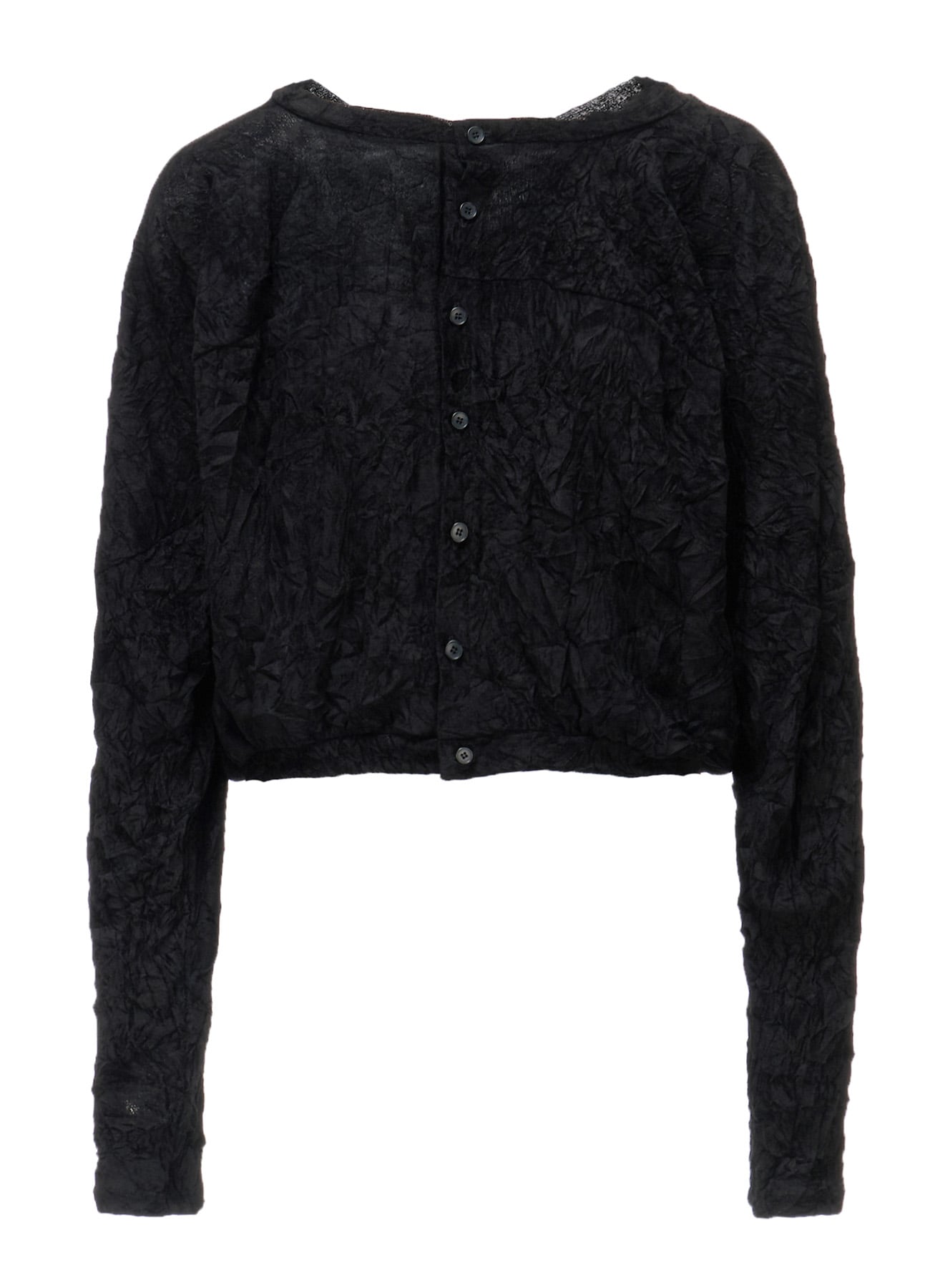 FLOCKED TULLE BALLOON CARDIGAN