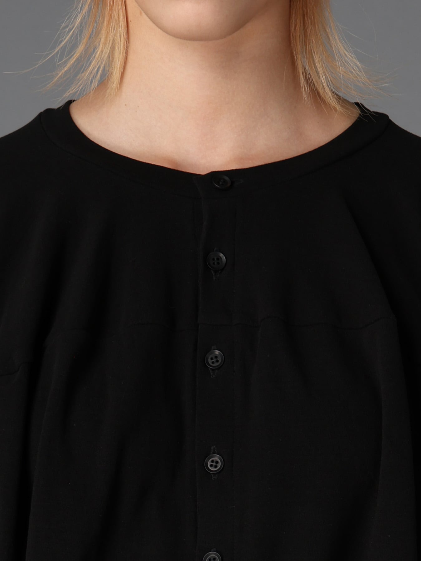 BRUSHED STRETCH JERSEY BALLOON CARDIGAN