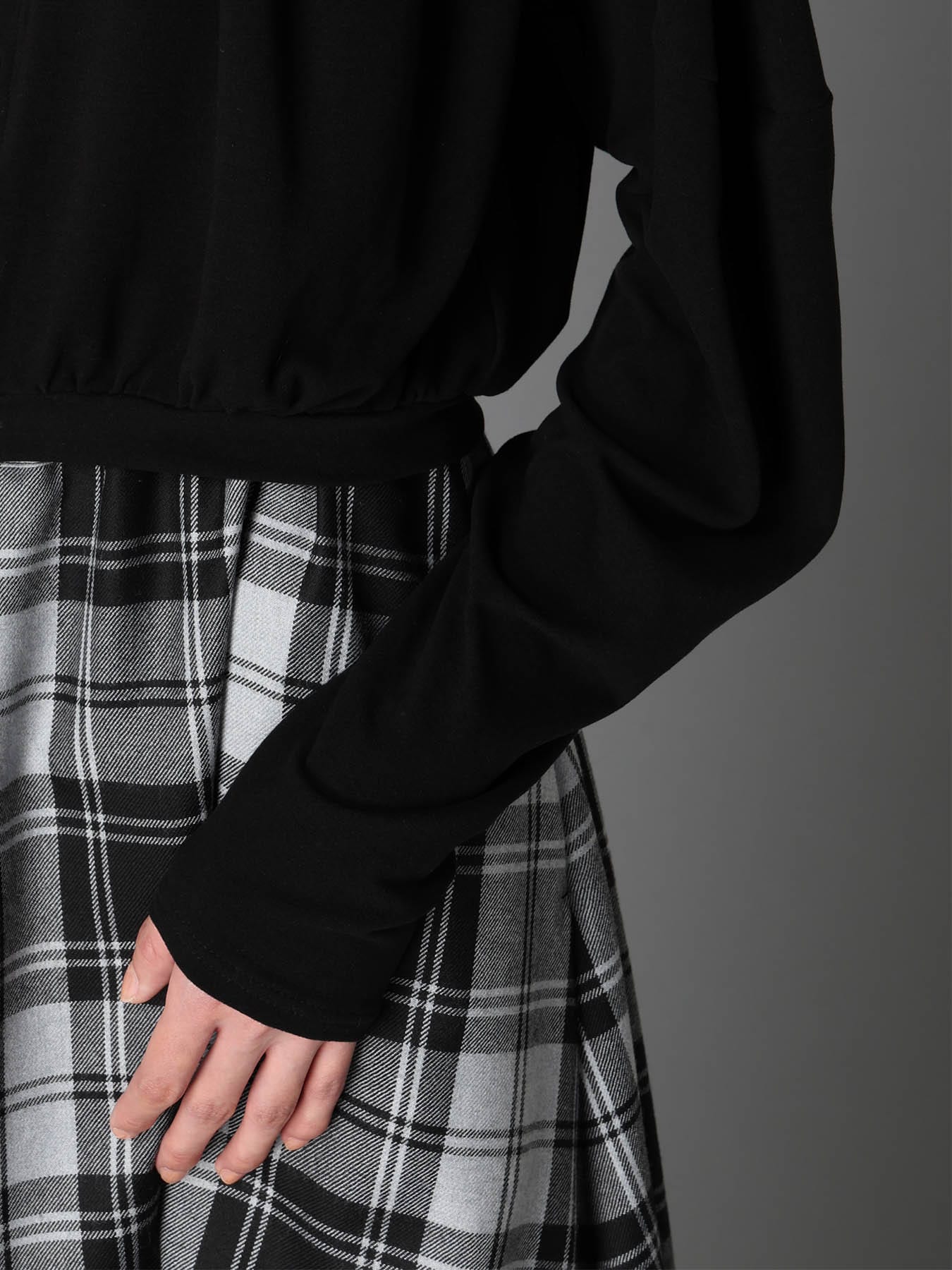 BRUSHED STRETCH JERSEY BALLOON CARDIGAN