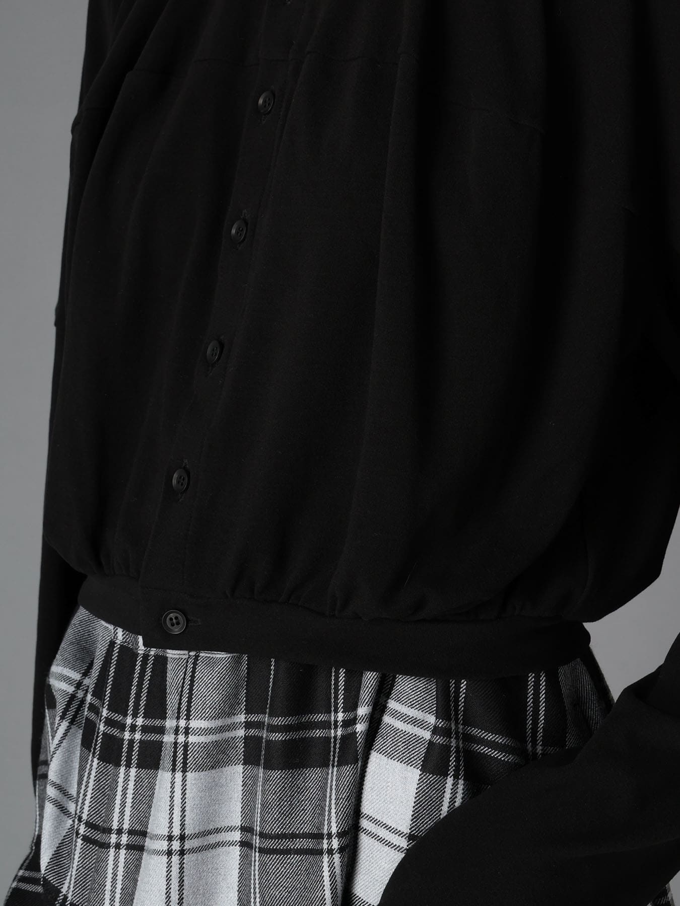 BRUSHED STRETCH JERSEY BALLOON CARDIGAN