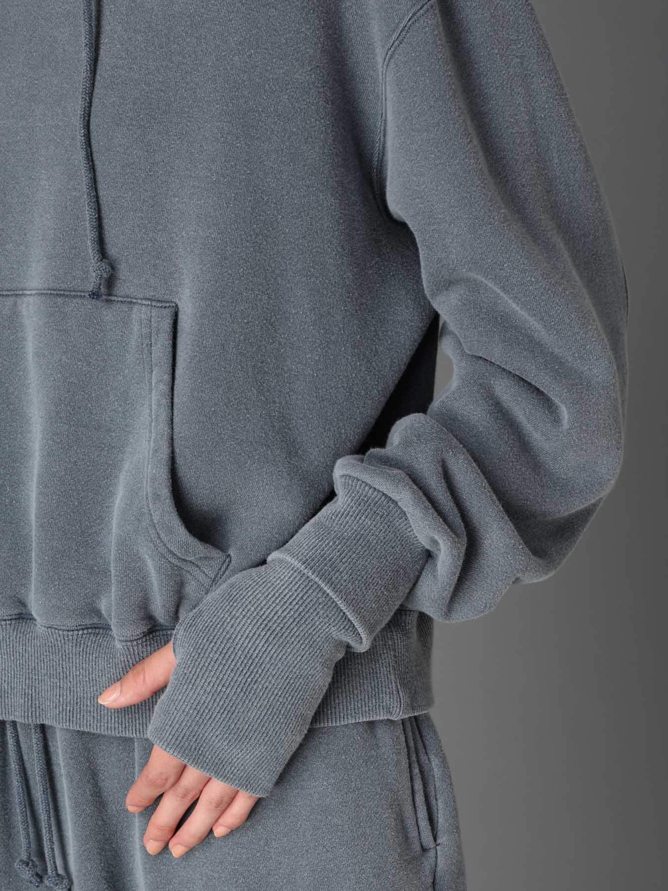 GARMENT DYED FRENCH TERRY DOUBLE HOOD PULLOVER