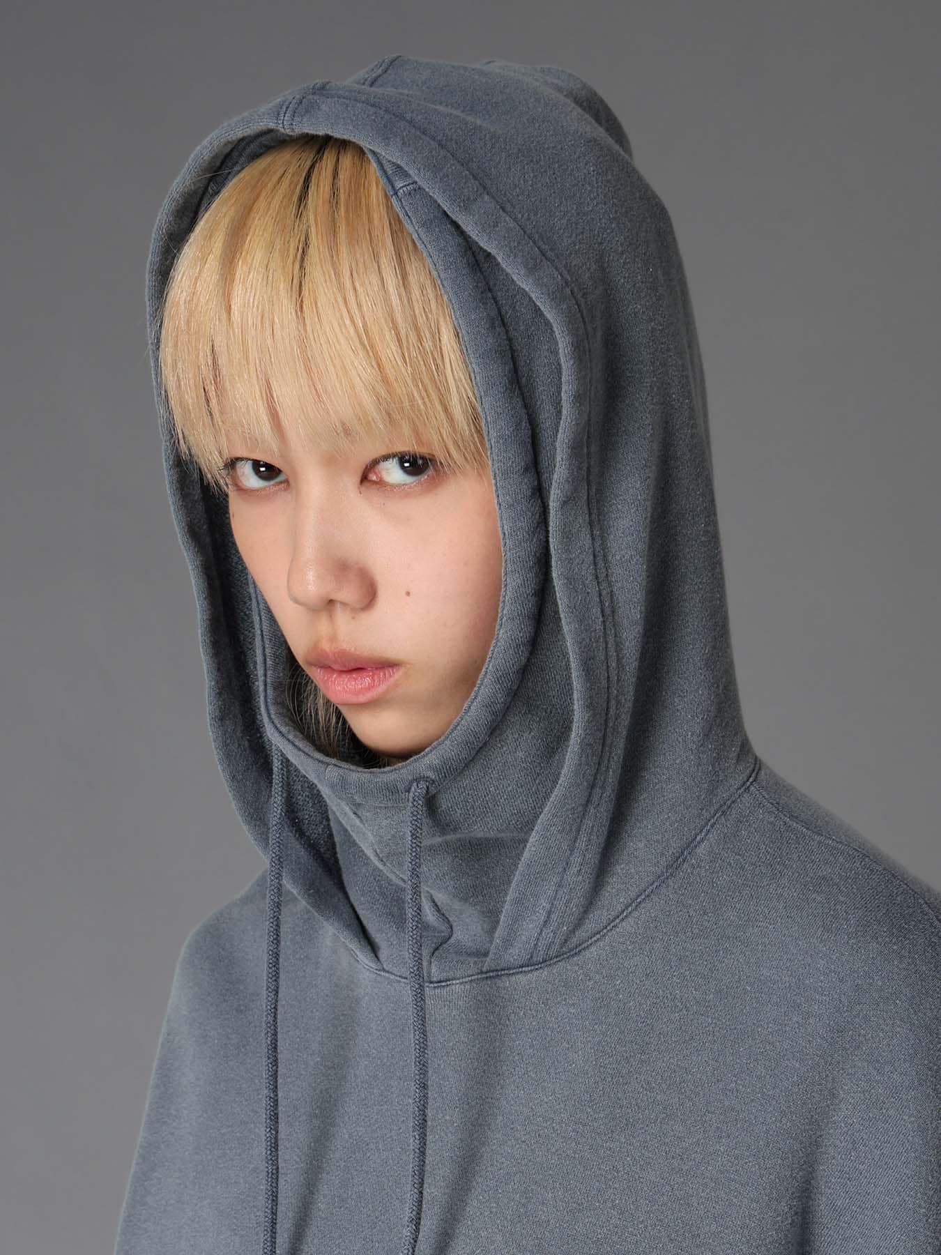 GARMENT DYED FRENCH TERRY DOUBLE HOOD PULLOVER