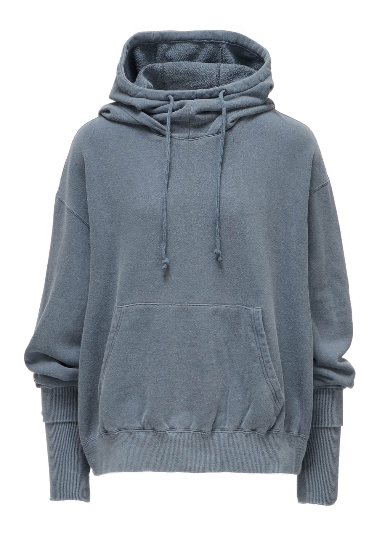 GARMENT DYED FRENCH TERRY DOUBLE HOOD PULLOVER