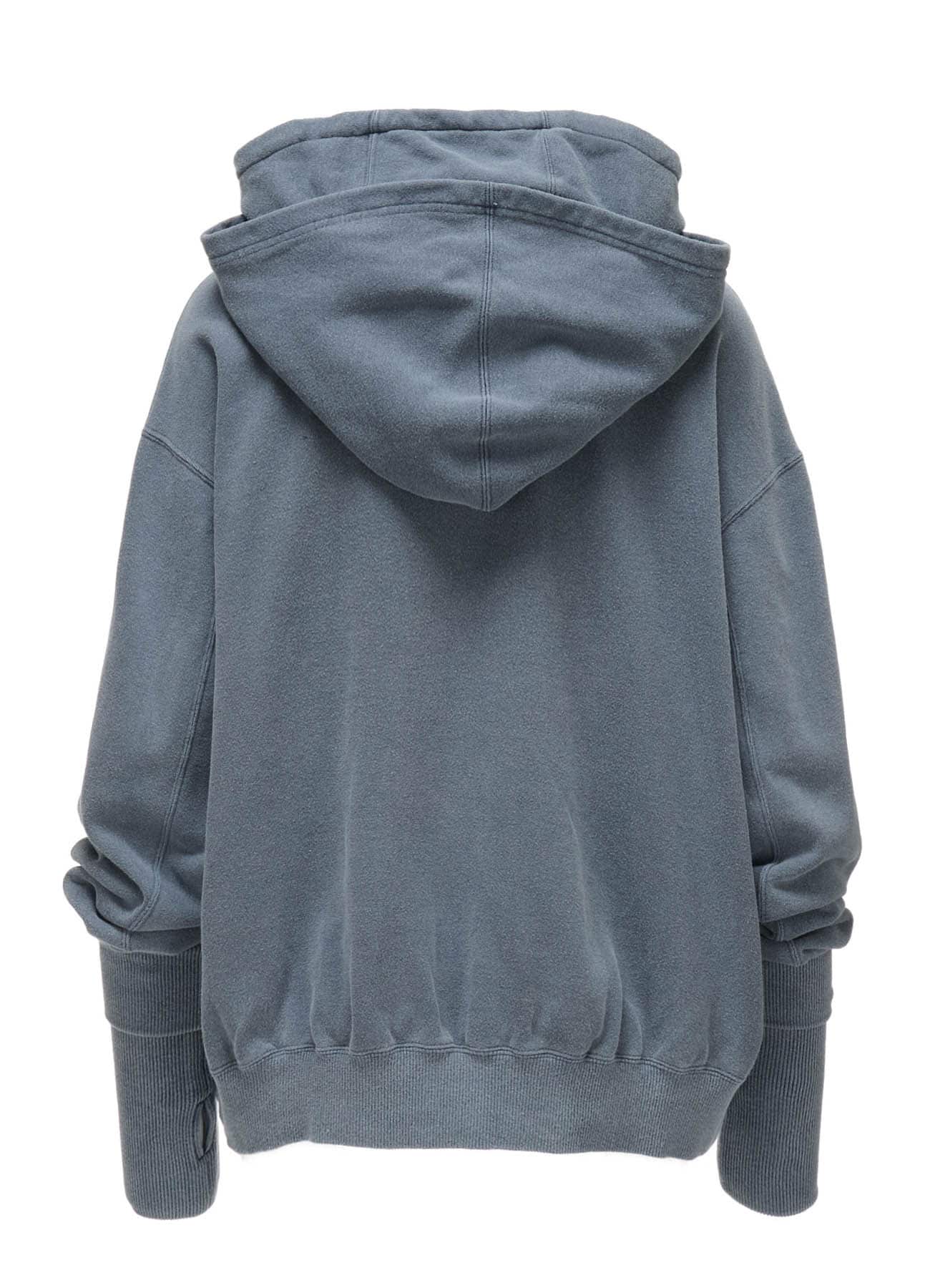 GARMENT DYED FRENCH TERRY DOUBLE HOOD PULLOVER
