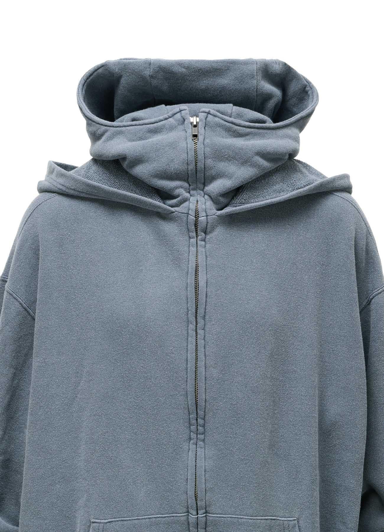GARMENT DYED FRENCH TERRY DOUBLE HOOD PARKA