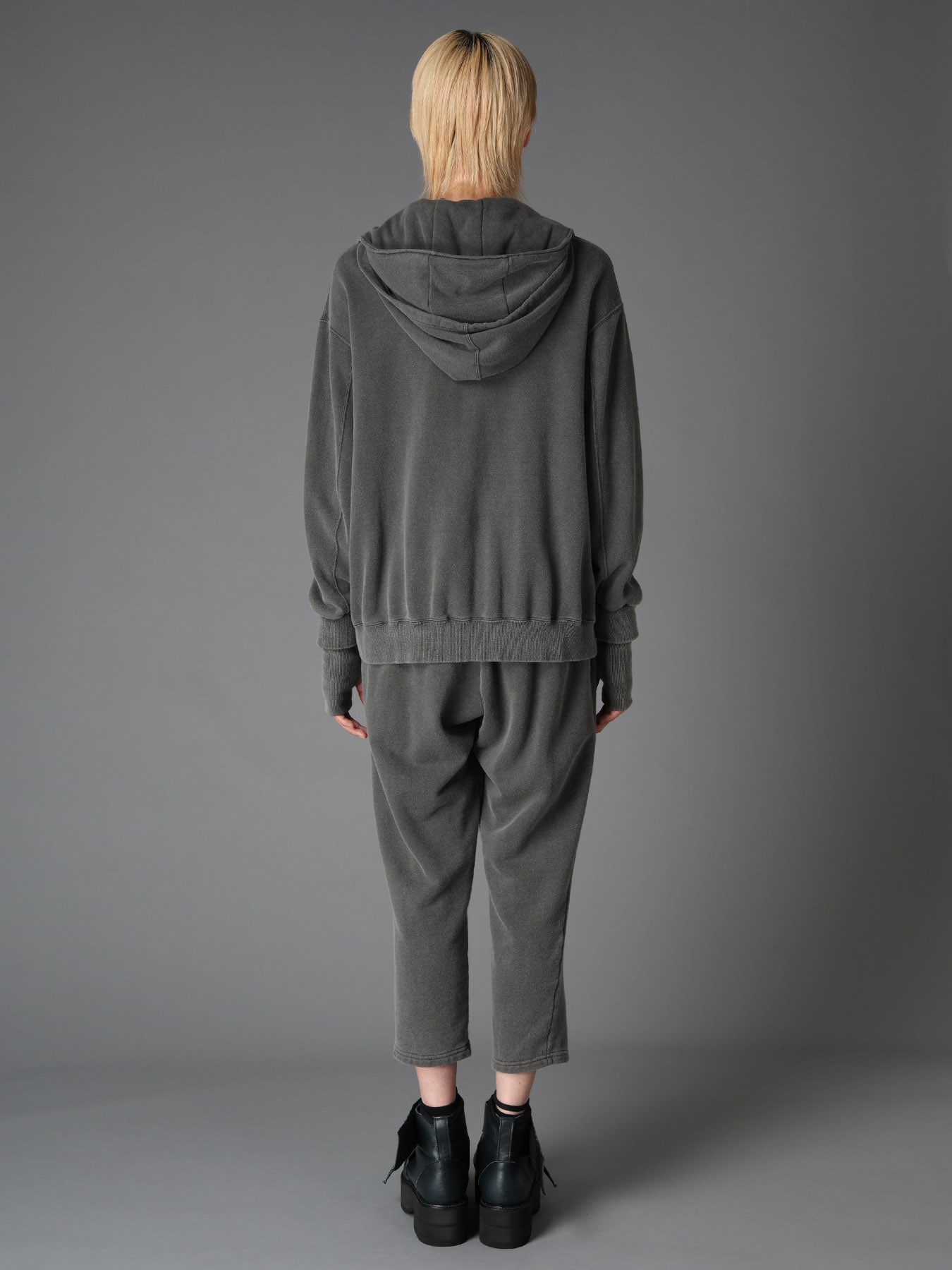 GARMENT DYED FRENCH TERRY DOUBLE HOOD PARKA