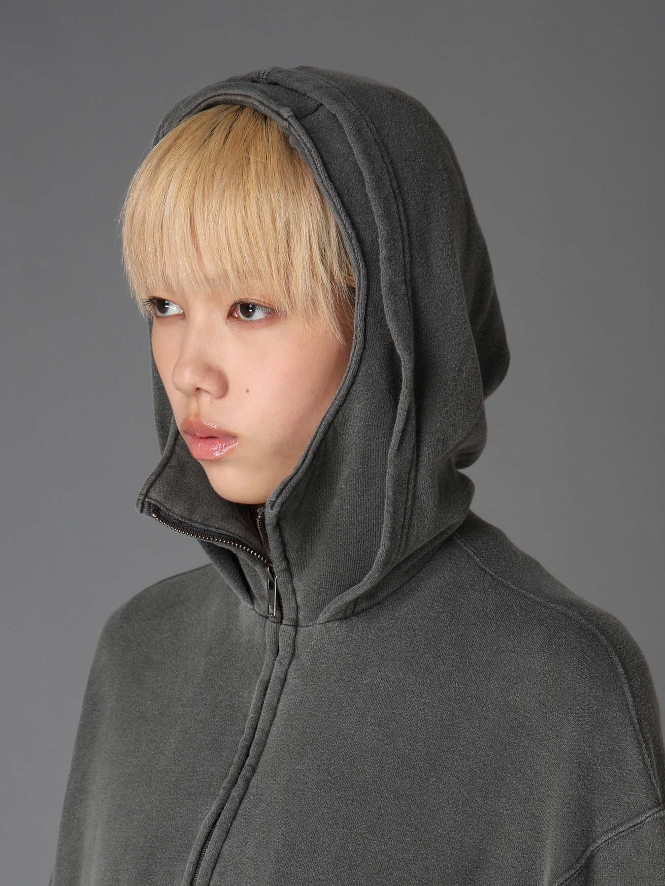 GARMENT DYED FRENCH TERRY DOUBLE HOOD PARKA