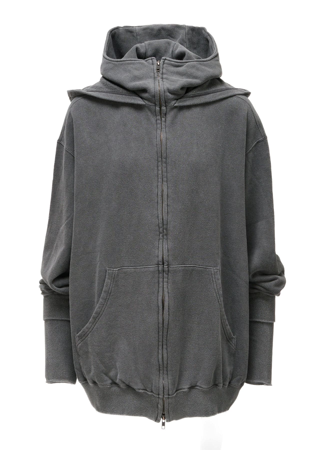 GARMENT DYED FRENCH TERRY DOUBLE HOOD PARKA(S Gray): LIMI feu｜THE