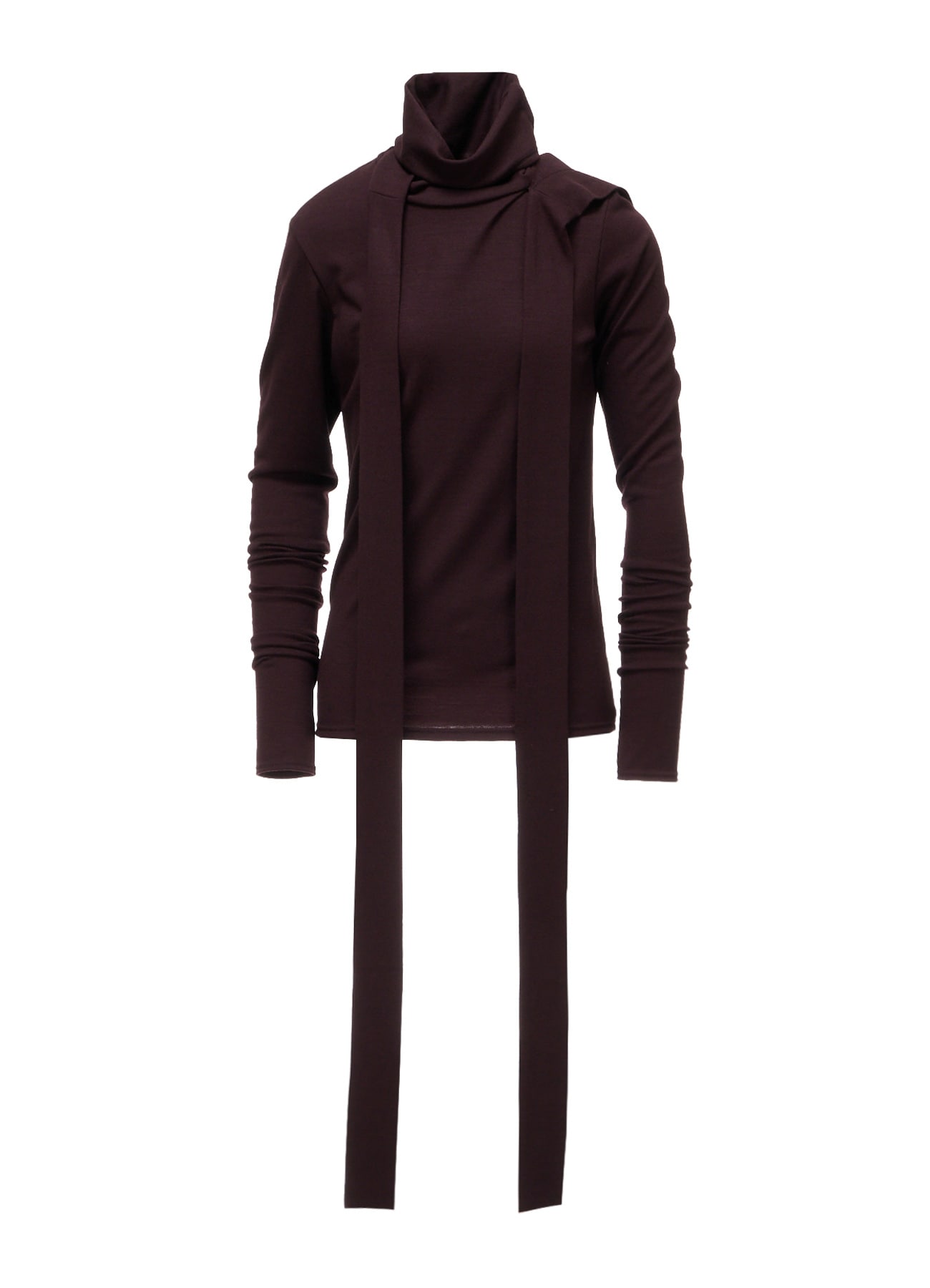 W/ SINGLE JERSEY SCARF DETAIL HOODED T SHIRT