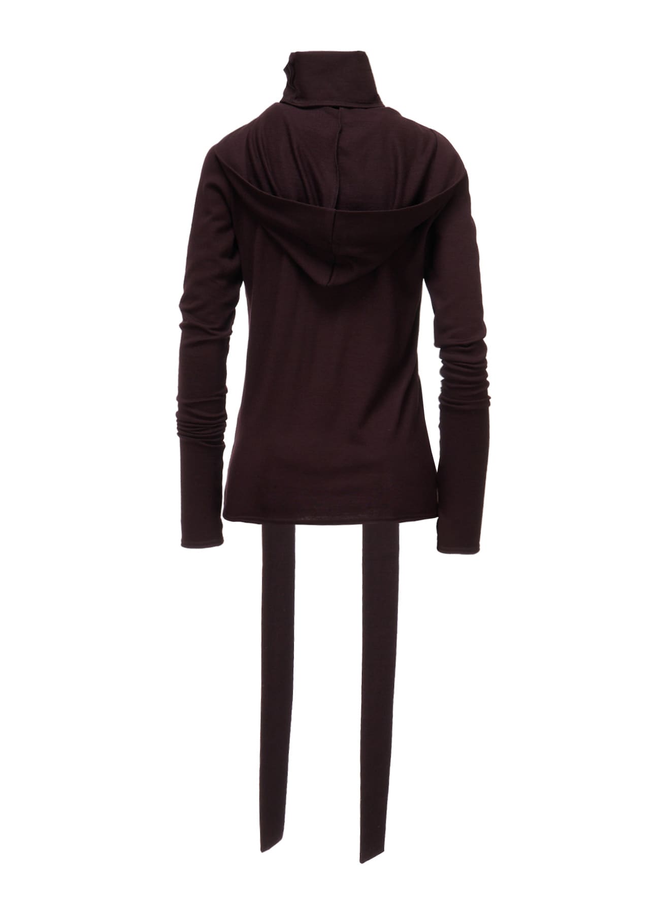 W/ SINGLE JERSEY SCARF DETAIL HOODED T SHIRT