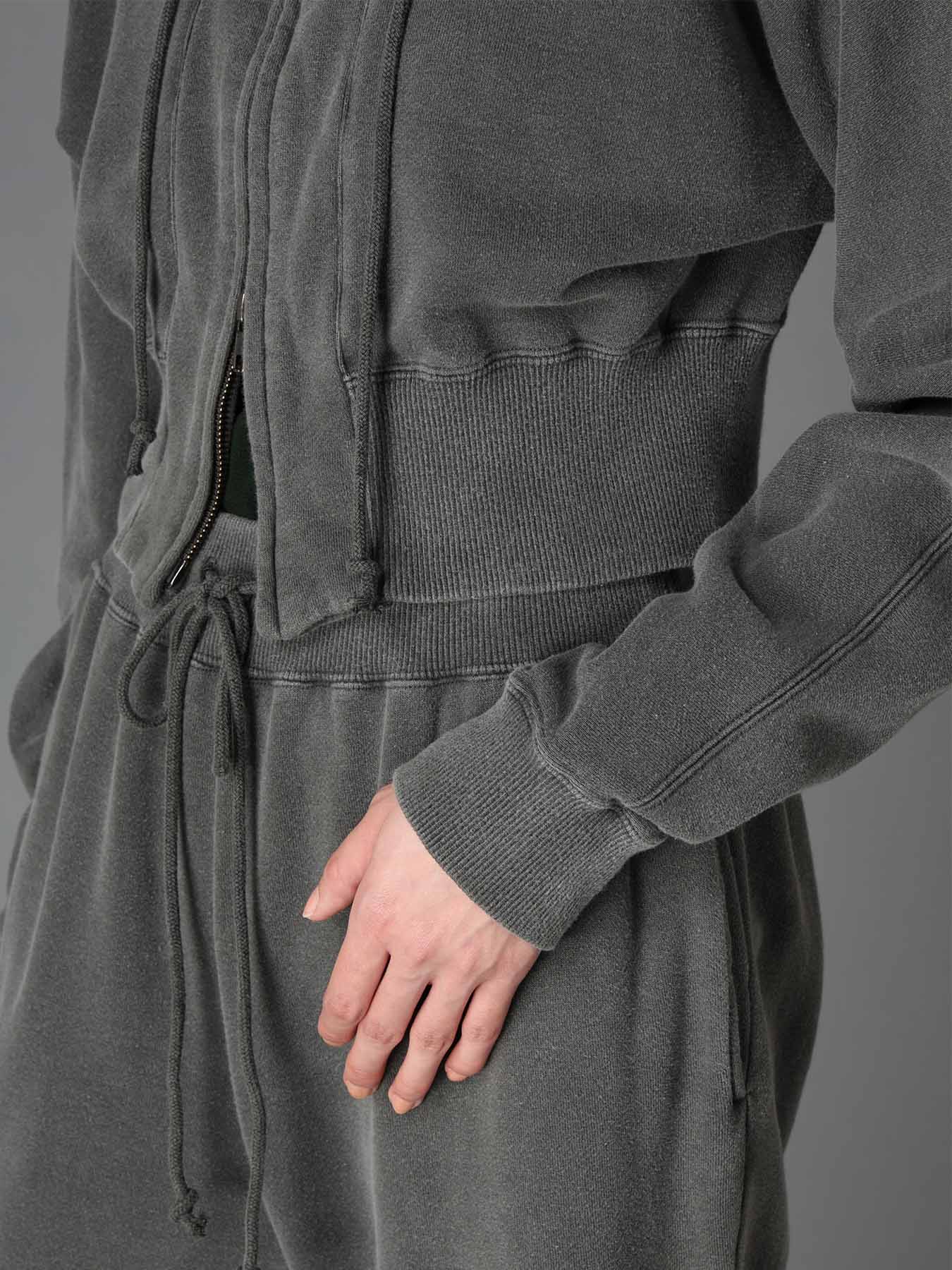 GARMENT DYED FRENCH TERRY SHORT PARKA