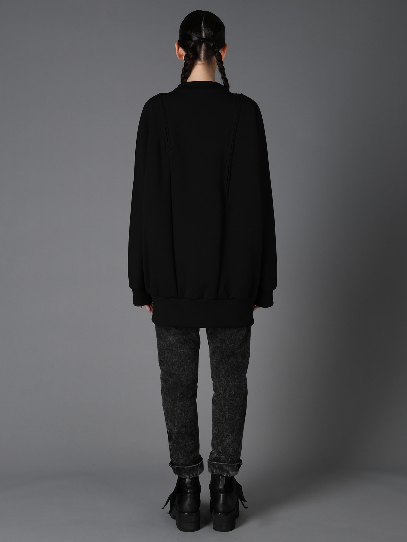 DOUBLE FACE JERSEY LONG ZIP BLOUSON