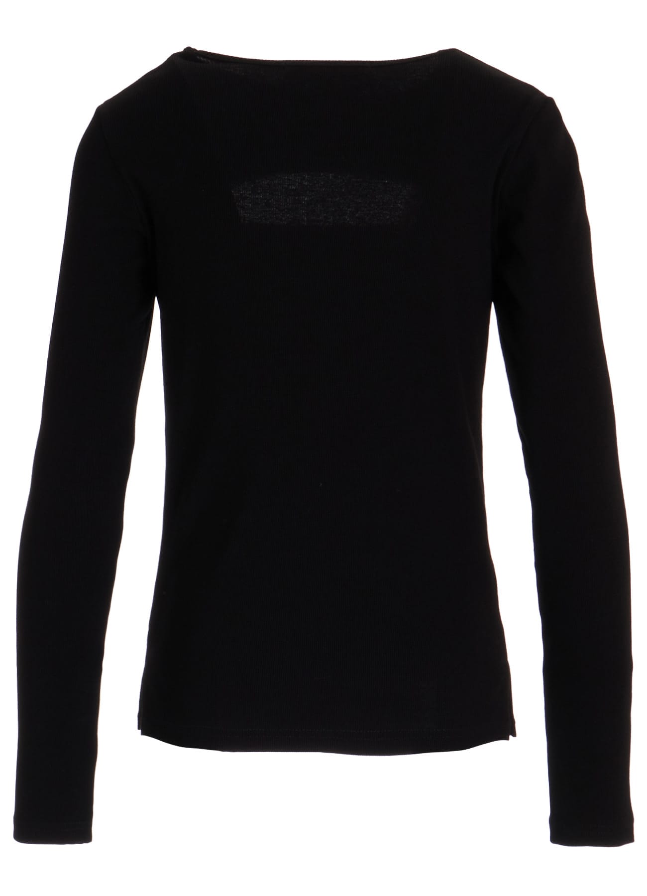 C/ RIB SLIT CHEST LONG SLEEVE T