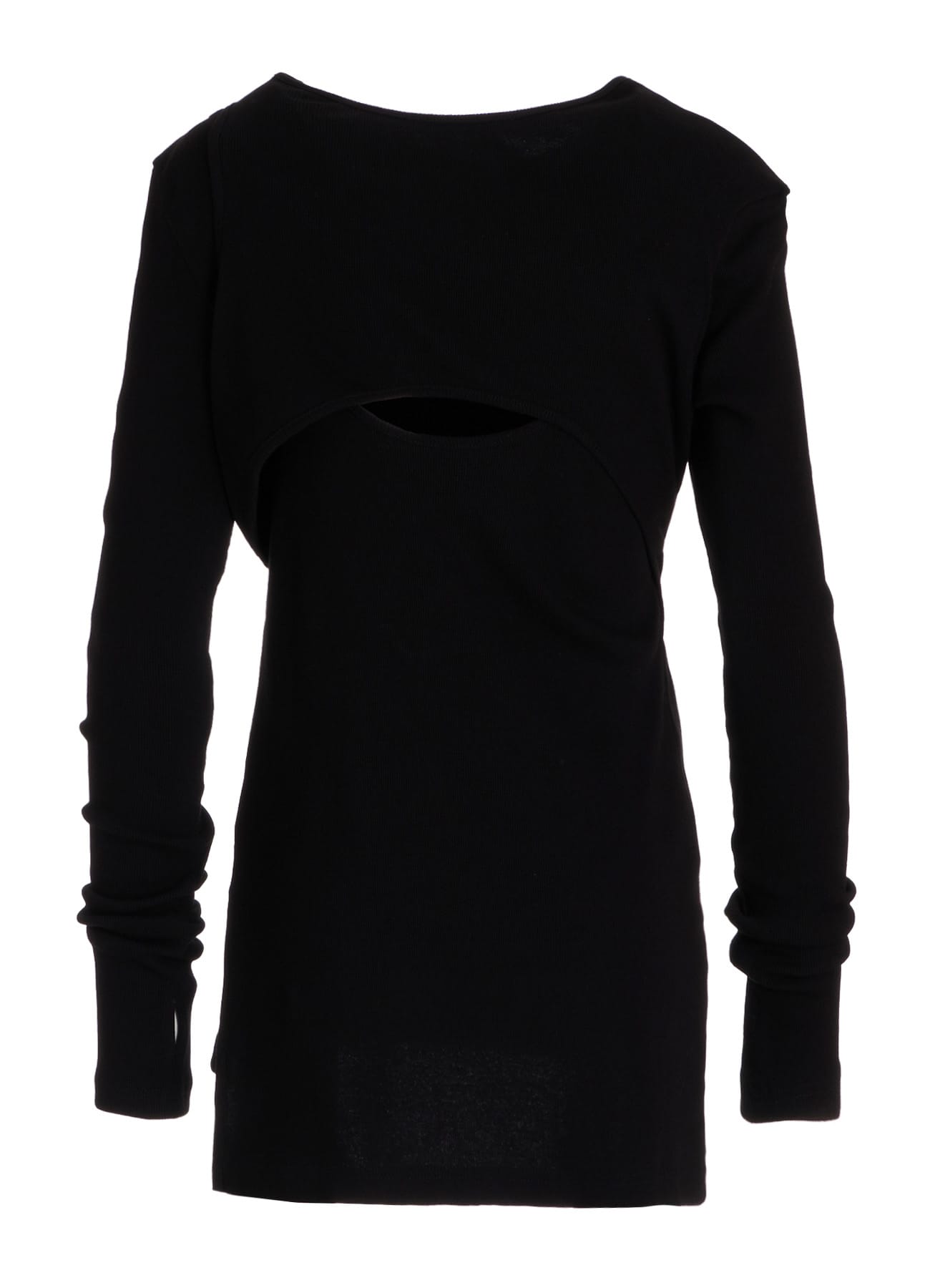 C/ RIB LAYERED DETAIL T SHIRT