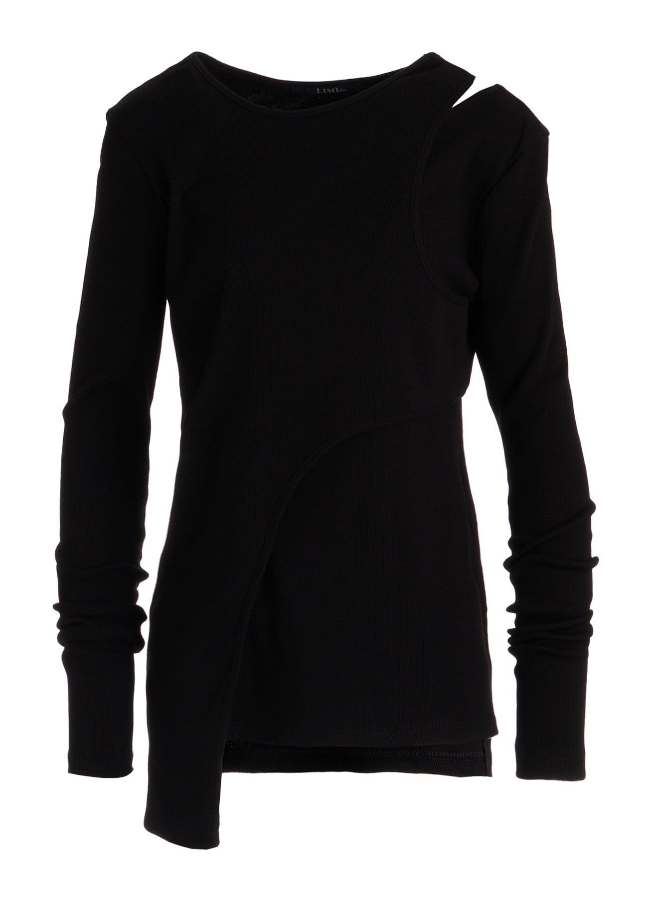 C/ RIB LAYERED DETAIL T SHIRT