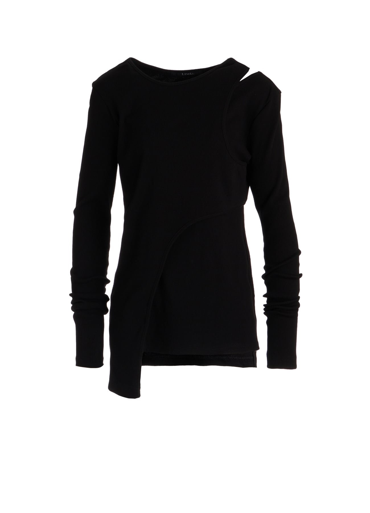 C/ RIB LAYERED DETAIL T SHIRT