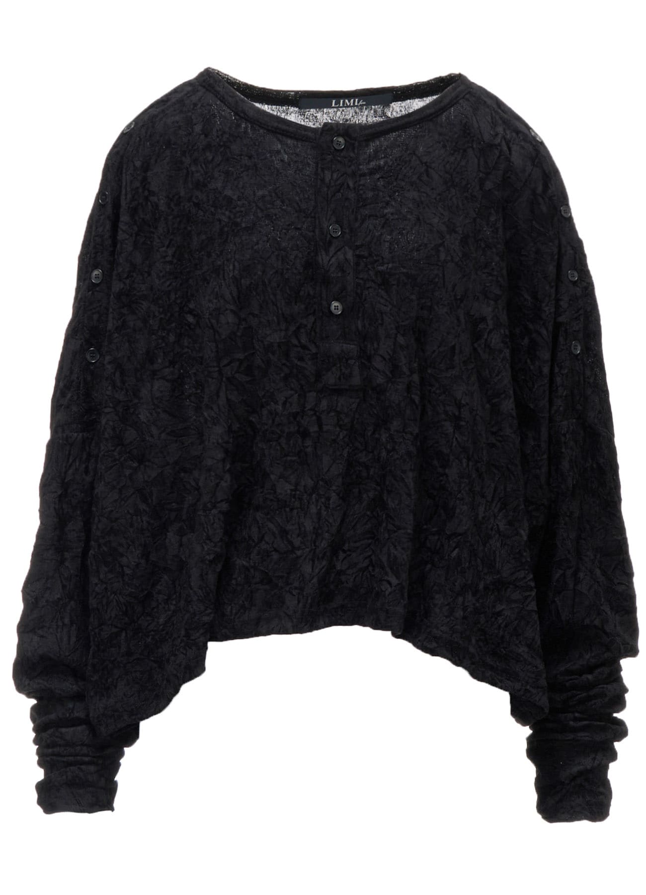 FLOCKED TULLE SHOULDER OPEN SHORT T