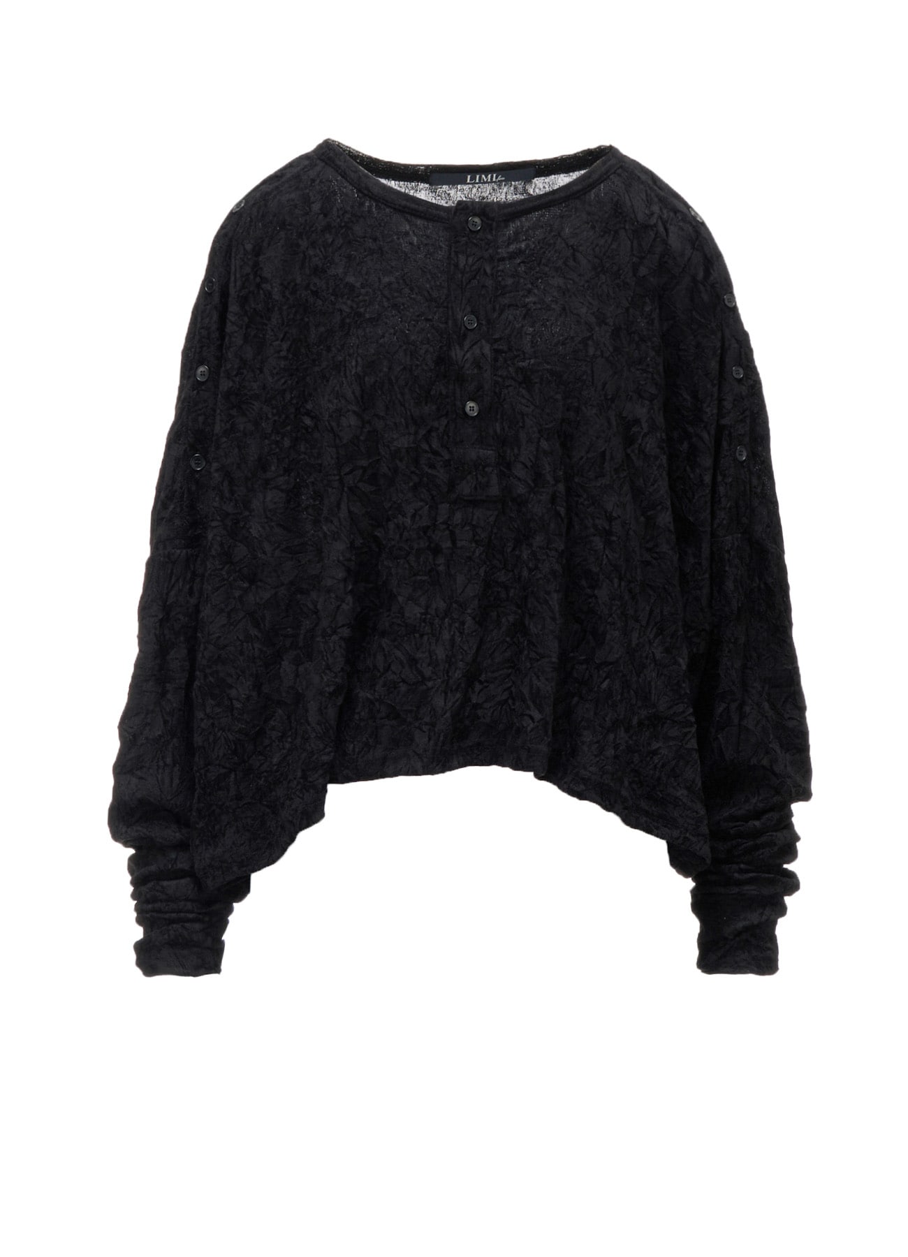 FLOCKED TULLE SHOULDER OPEN SHORT T