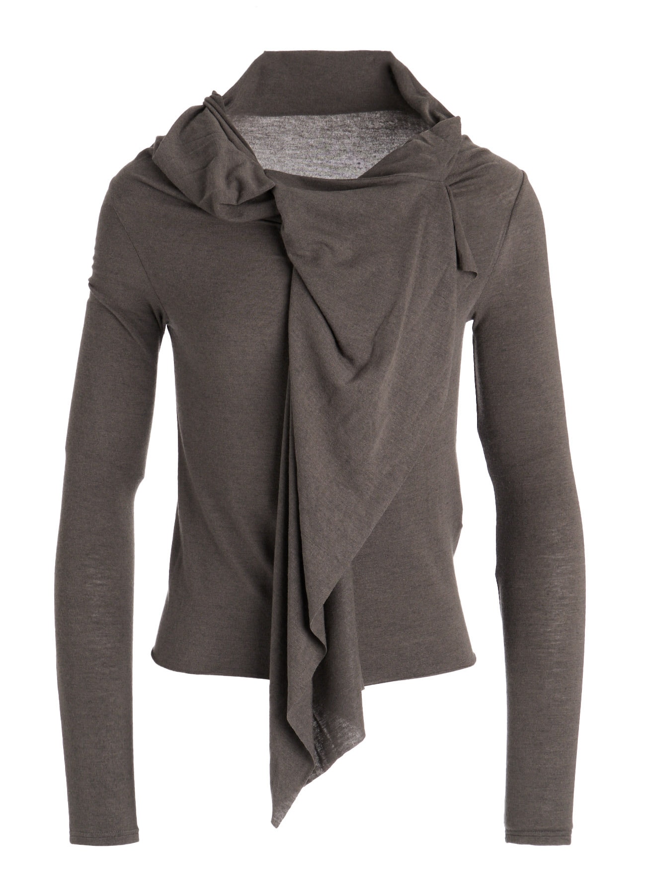 GAUZE STRETCH JERSEY FRONT DRAPE T
