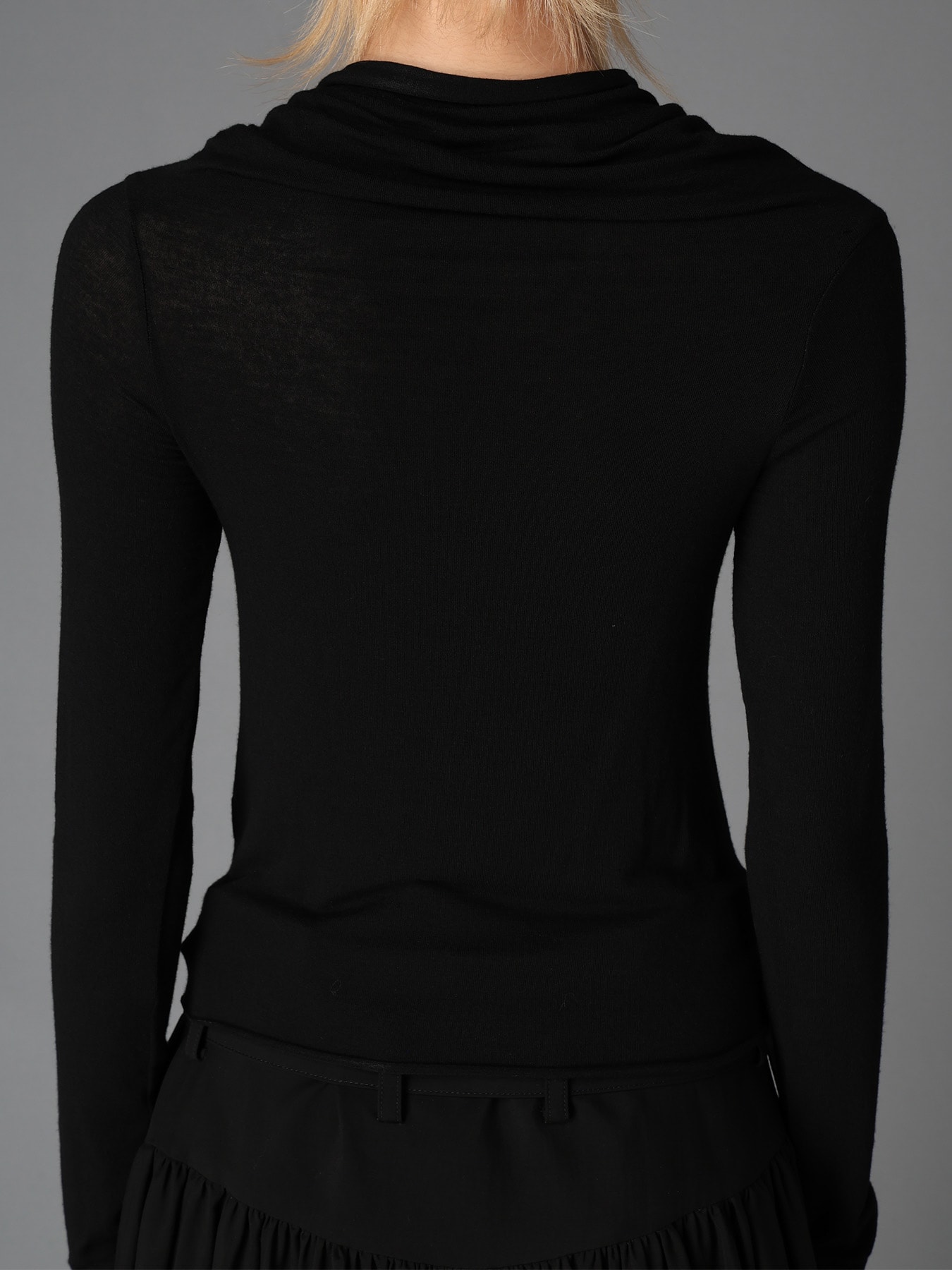 GAUZE STRETCH JERSEY FRONT DRAPE T