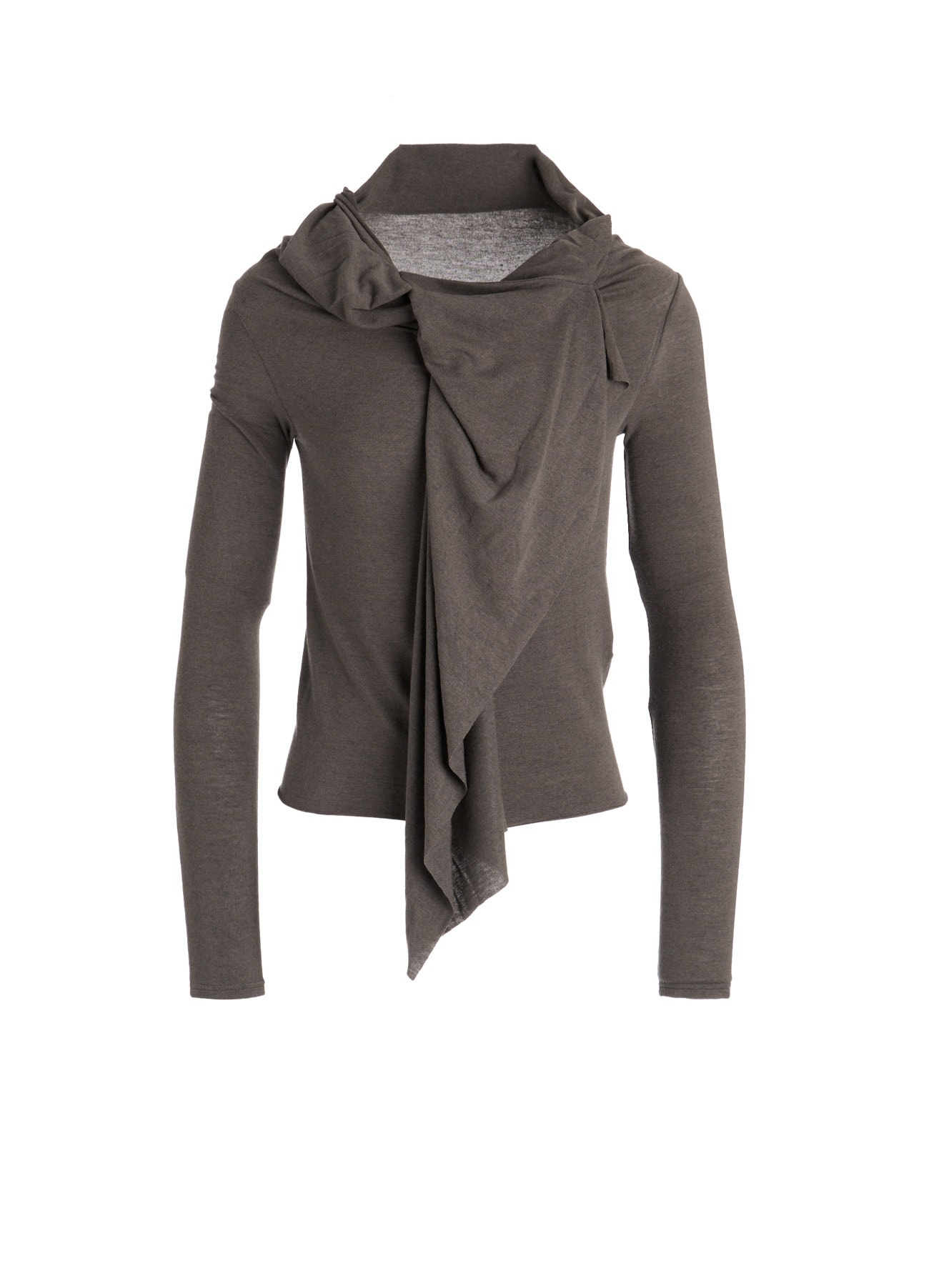 GAUZE STRETCH JERSEY FRONT DRAPE T