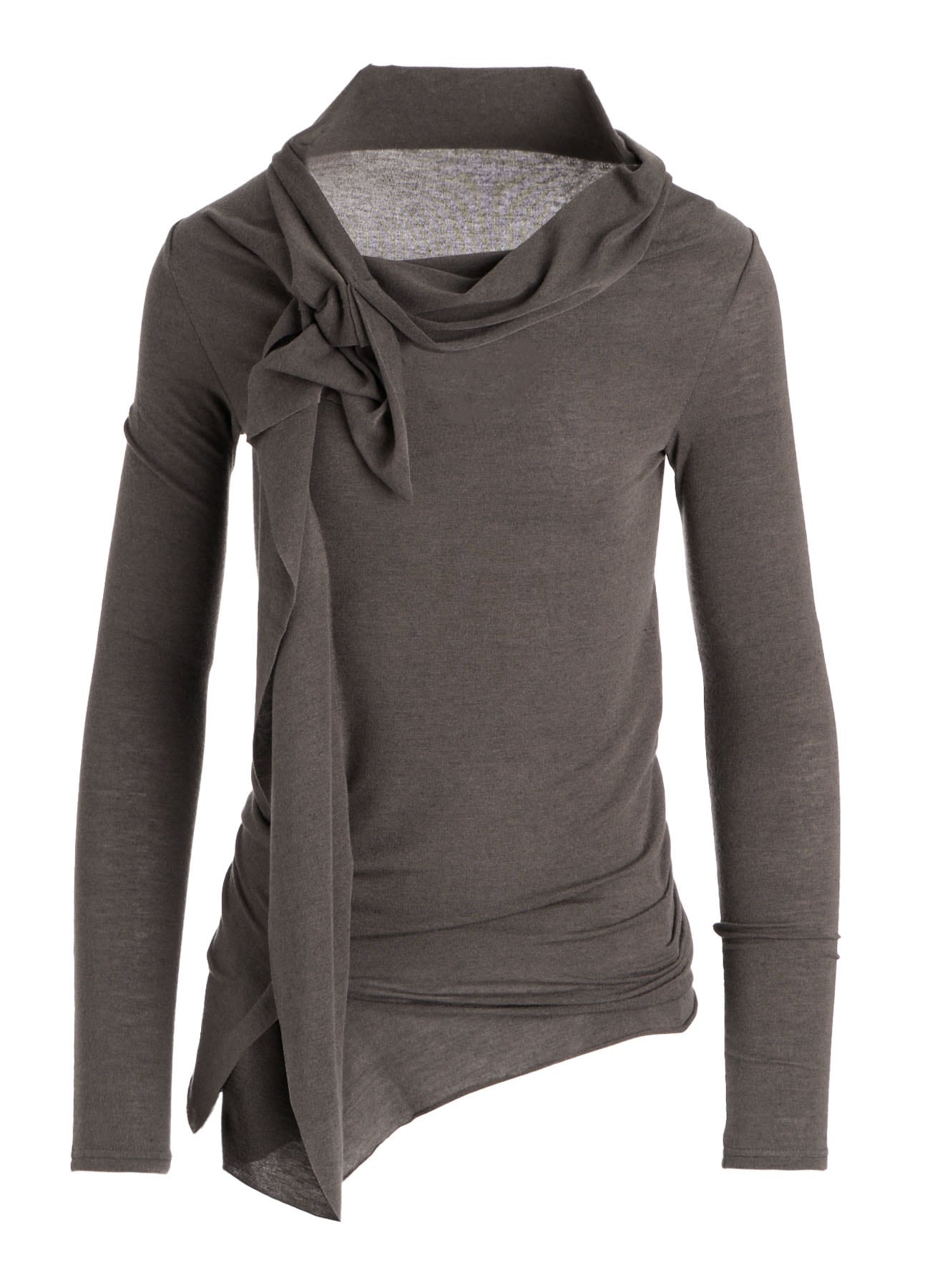 GAUZE STRETCH JERSEY DRAPED T