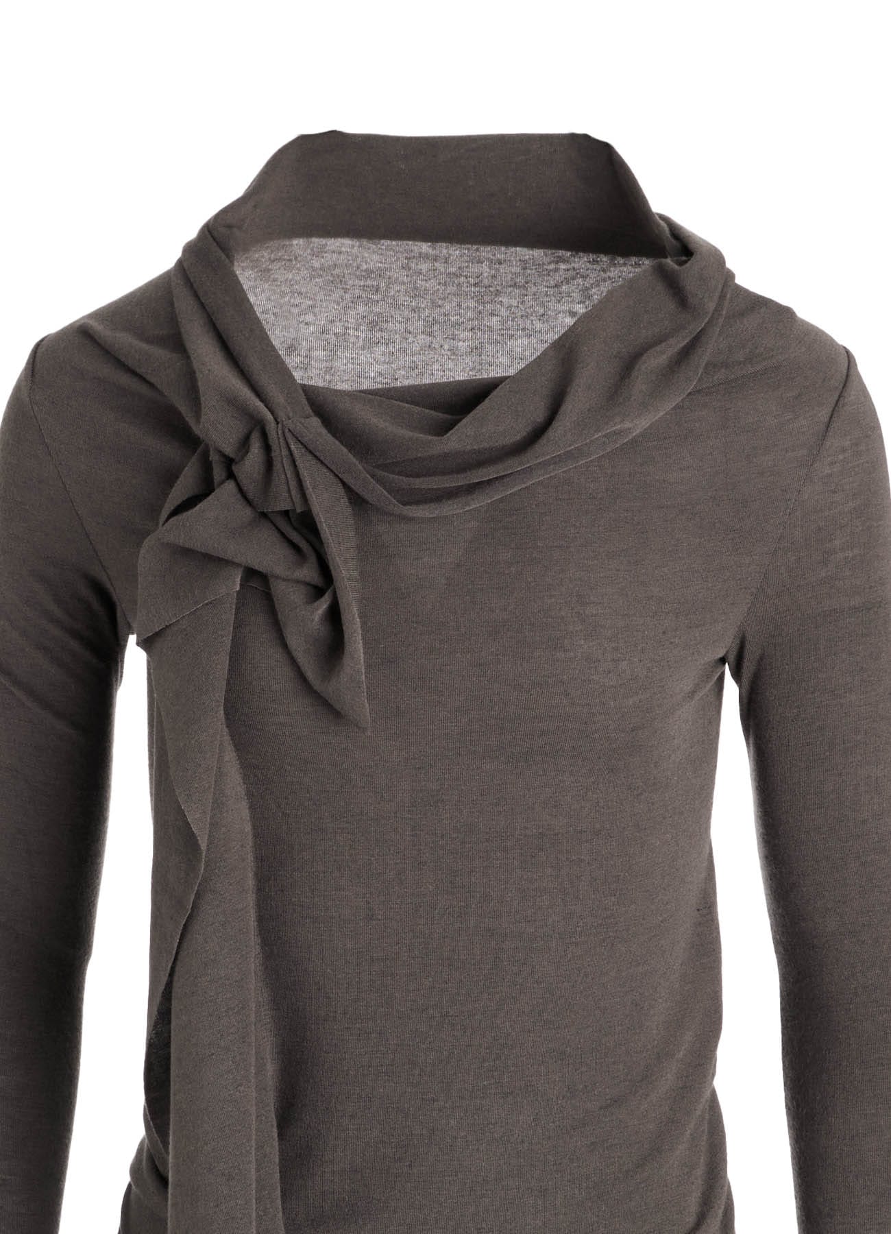 GAUZE STRETCH JERSEY DRAPED T