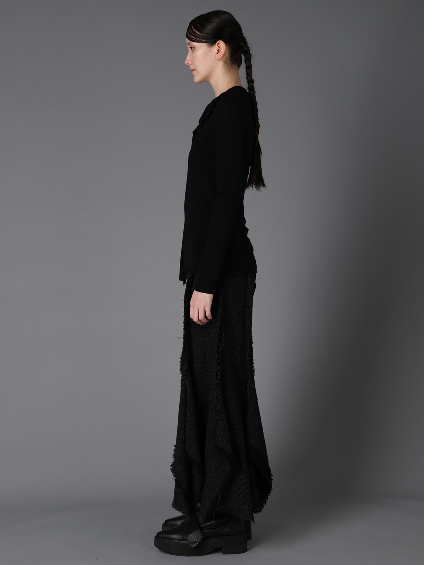 GAUZE STRETCH JERSEY DRAPED T