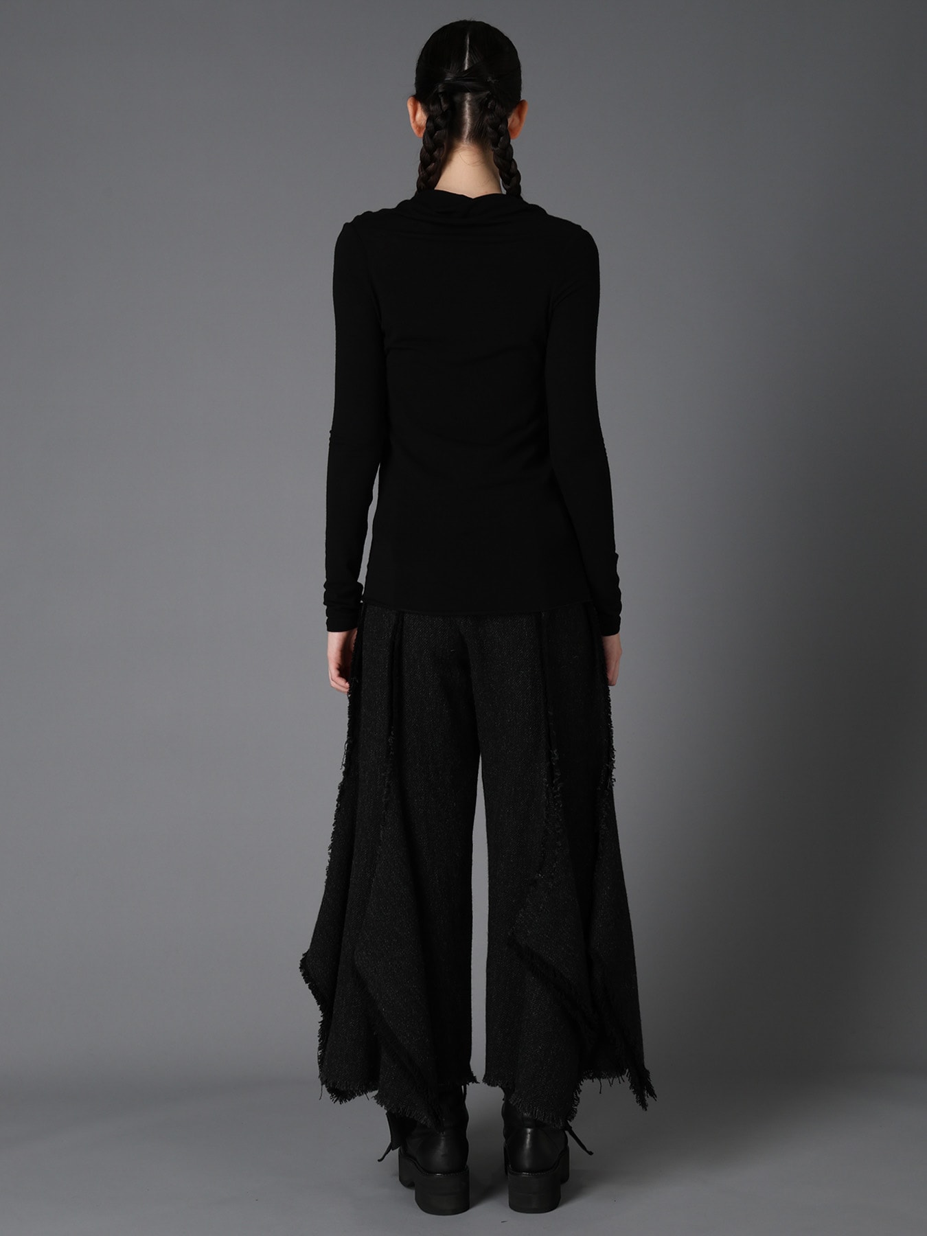 GAUZE STRETCH JERSEY DRAPED T